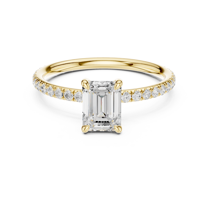 Minimal gold ring with smooth modern design.