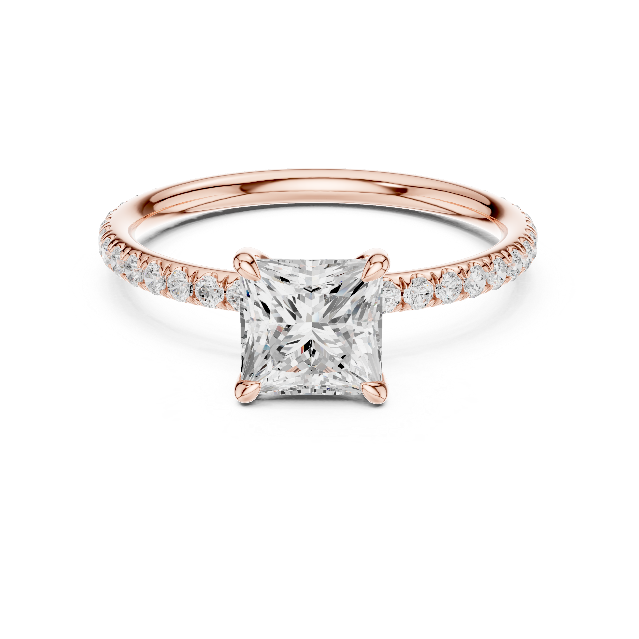 Floral pattern ring with carved detail.