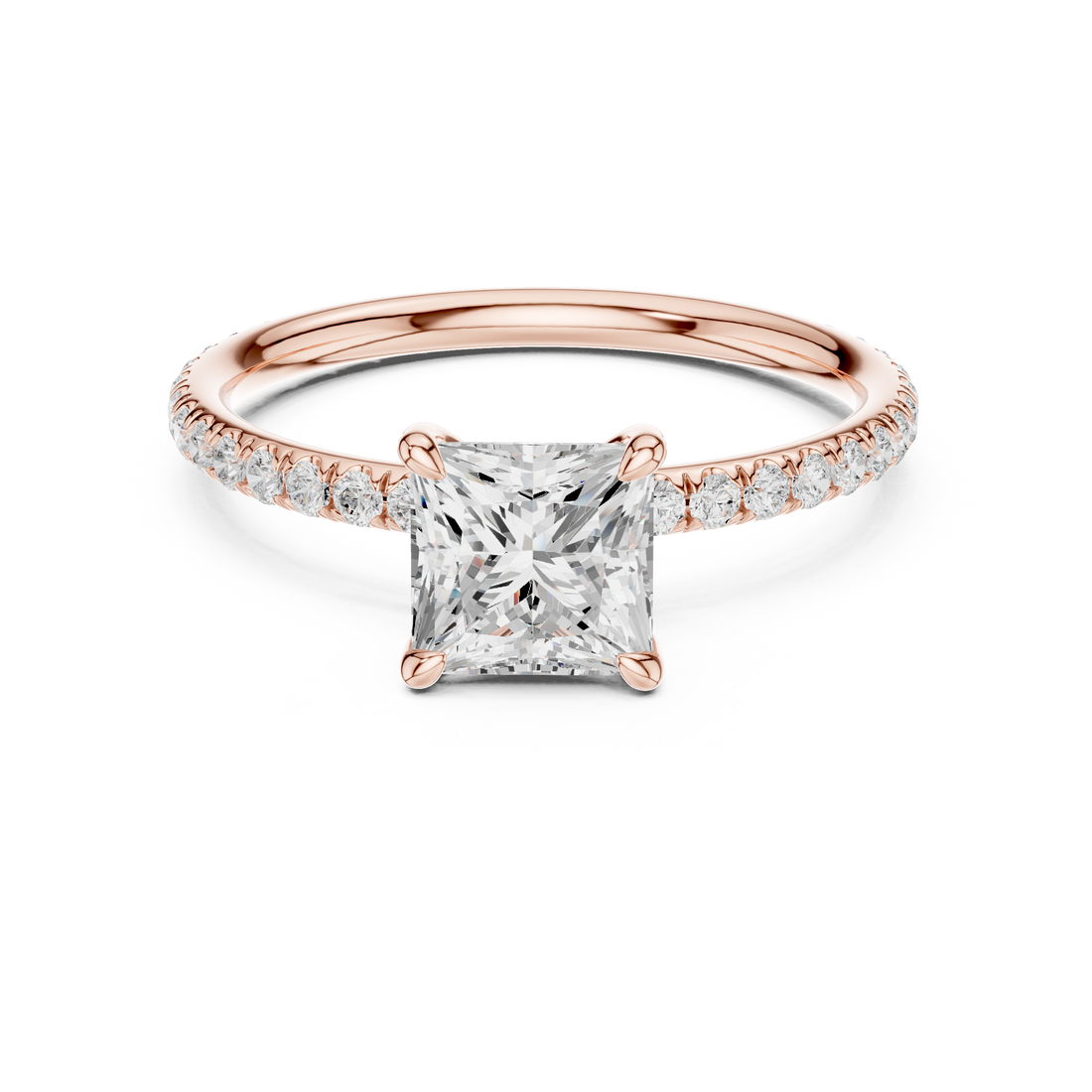 Floral pattern ring with carved detail.