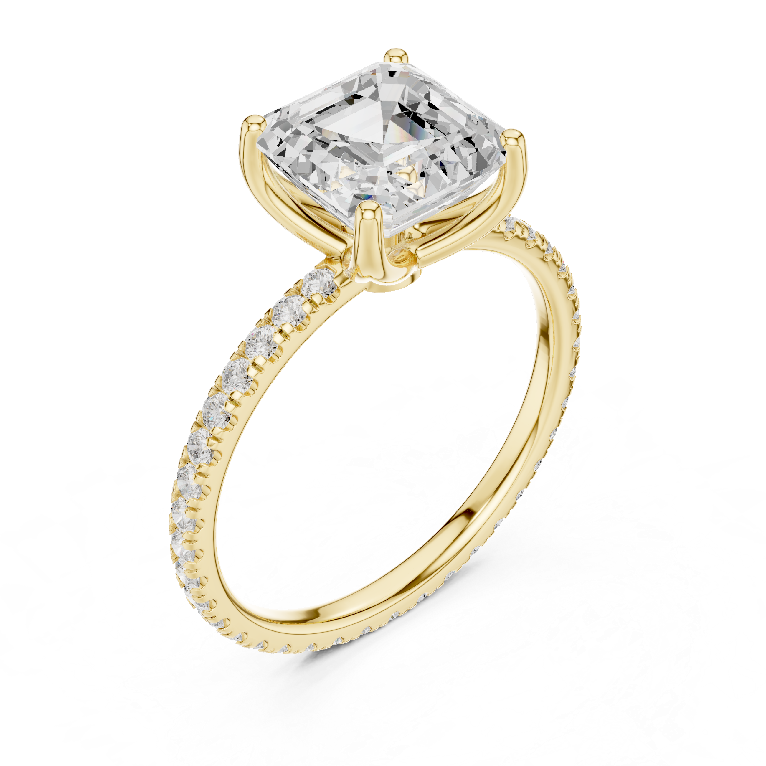 Smooth diamond ring with refined polish.