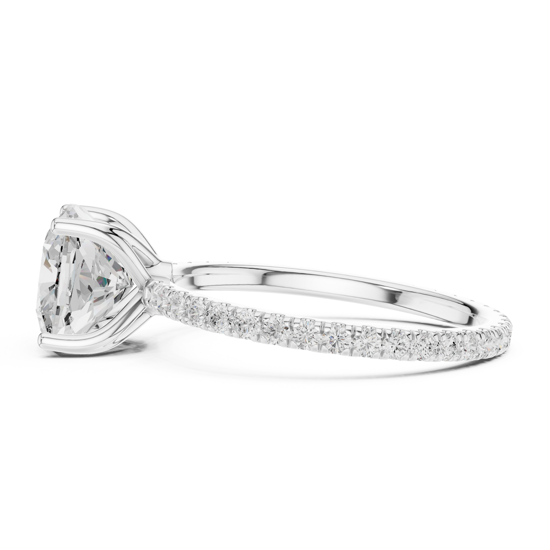 Diamond hoop earrings with polished brilliance.
