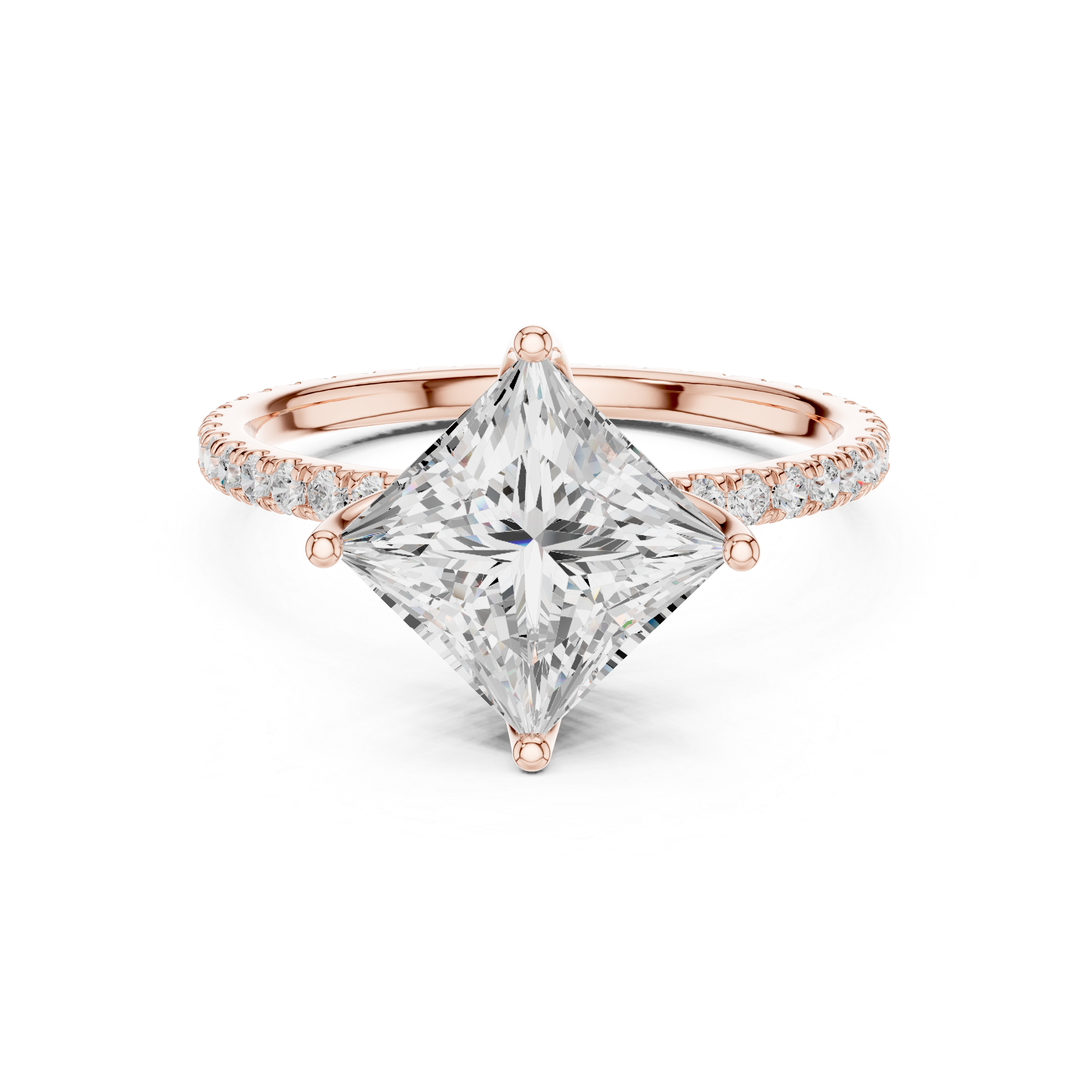 Diamond nose pin with minimal round setting.