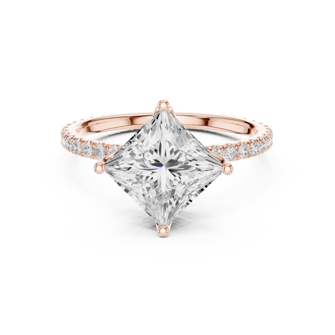 Diamond nose pin with minimal round setting.