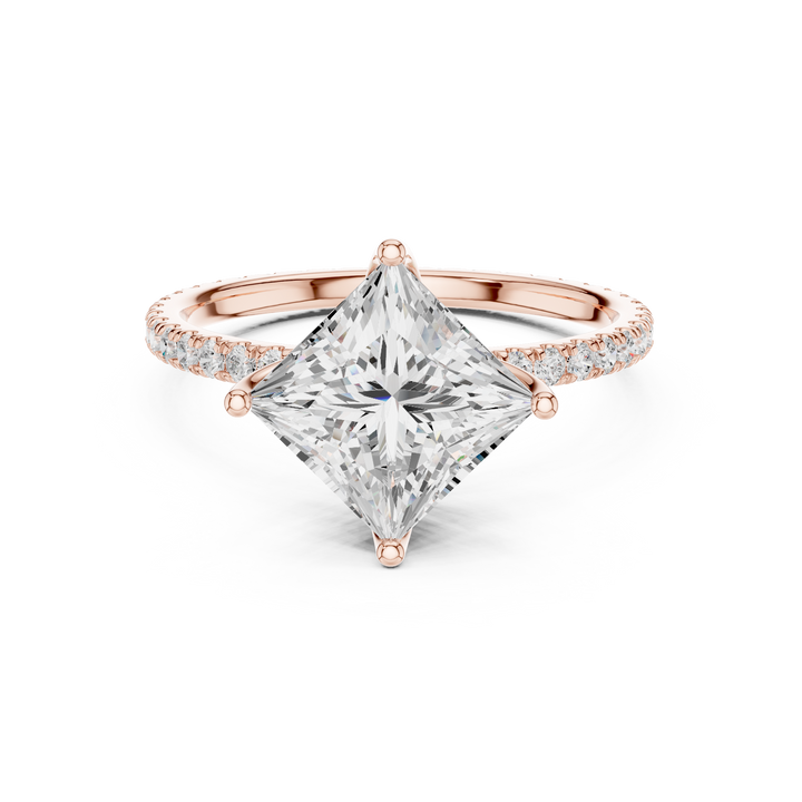 Diamond nose pin with minimal round setting.