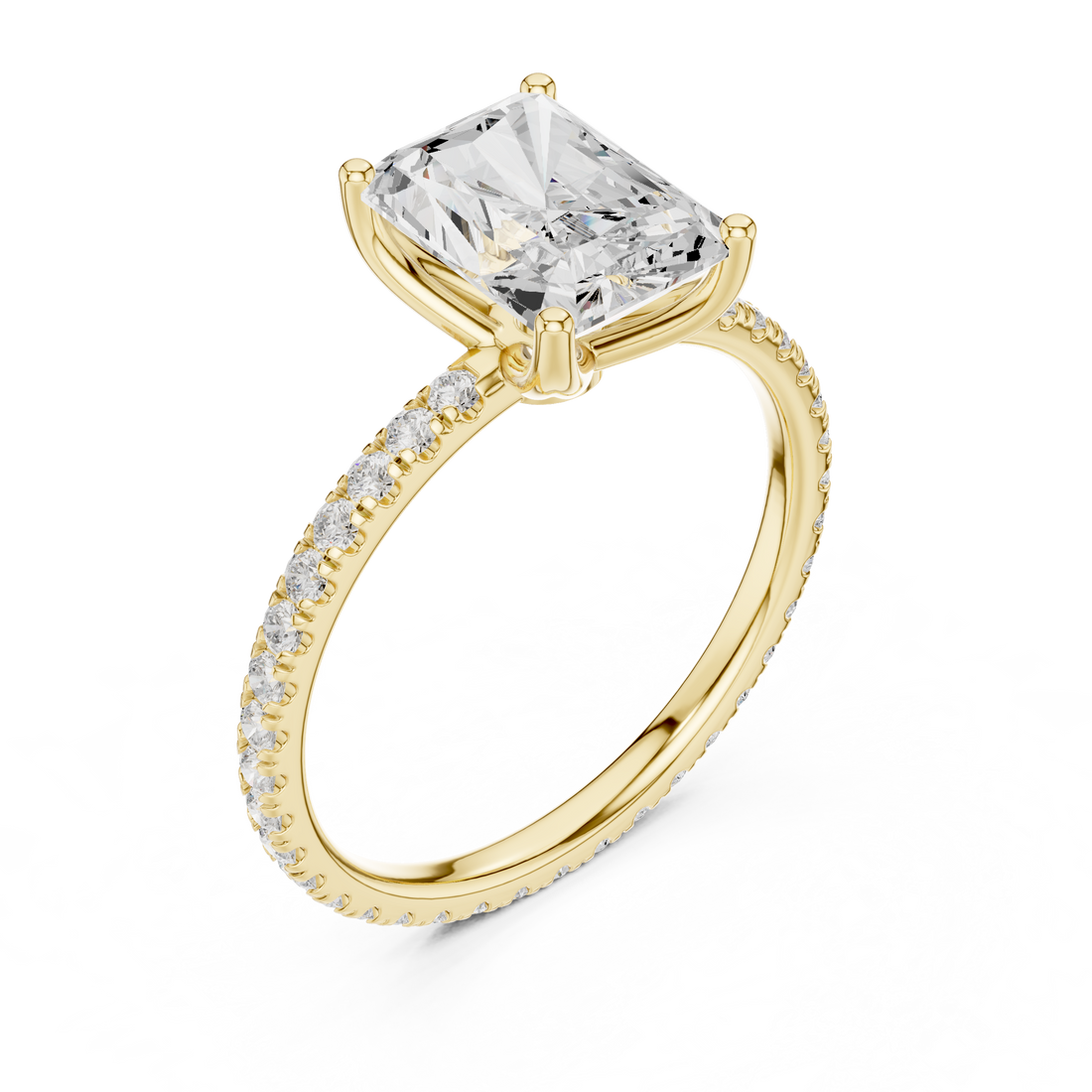 Men's diamond signet ring with bold square top.