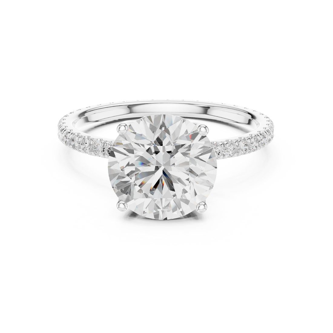 Halo cocktail ring with sparkling border design.