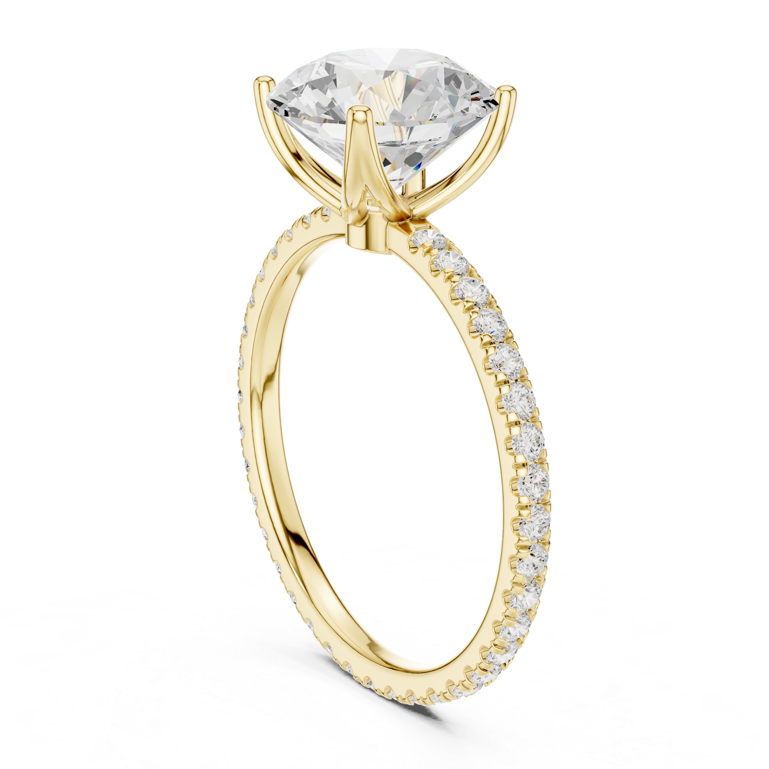 Multi-stone fashion ring with colorful layout.