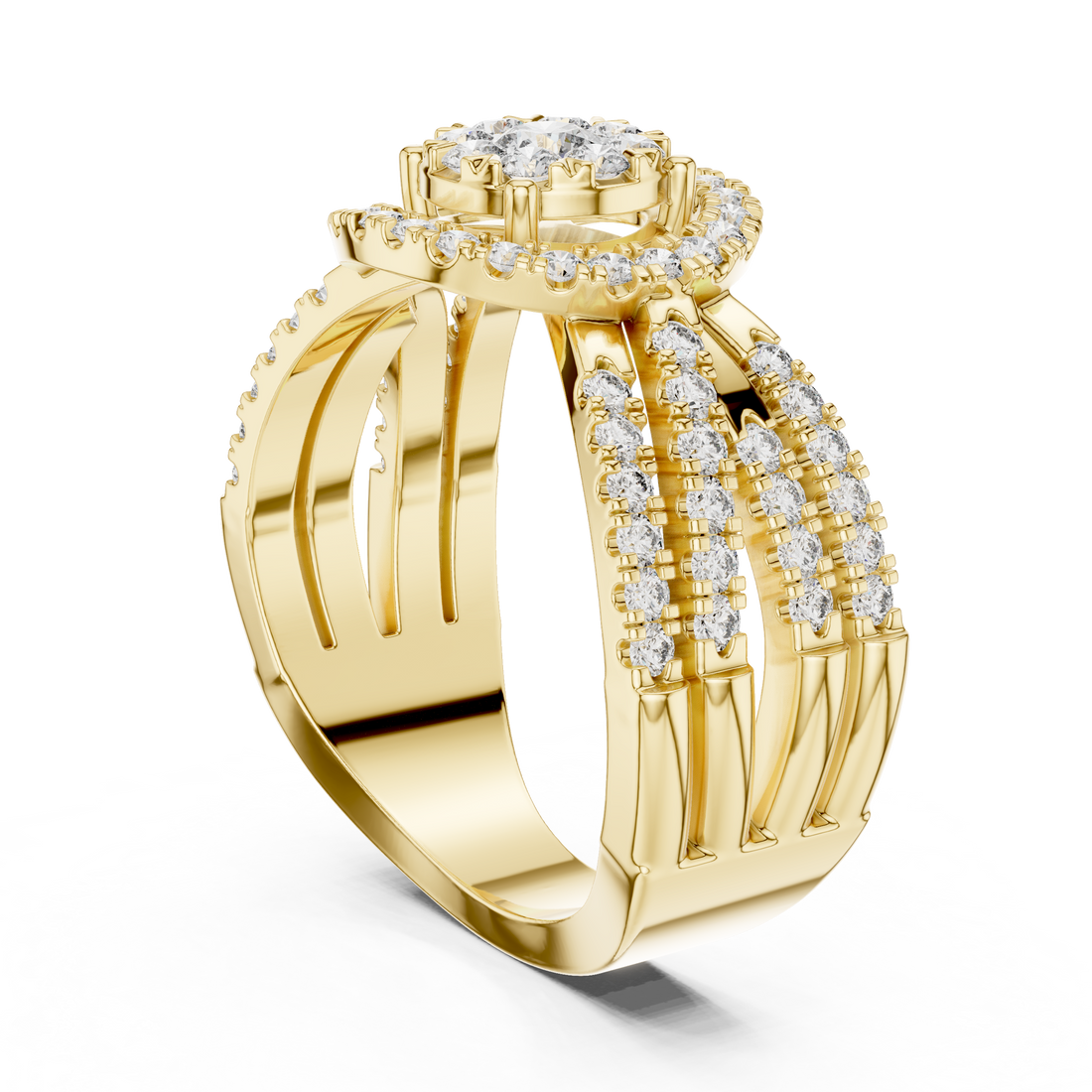 Double chain bracelet with layered style.