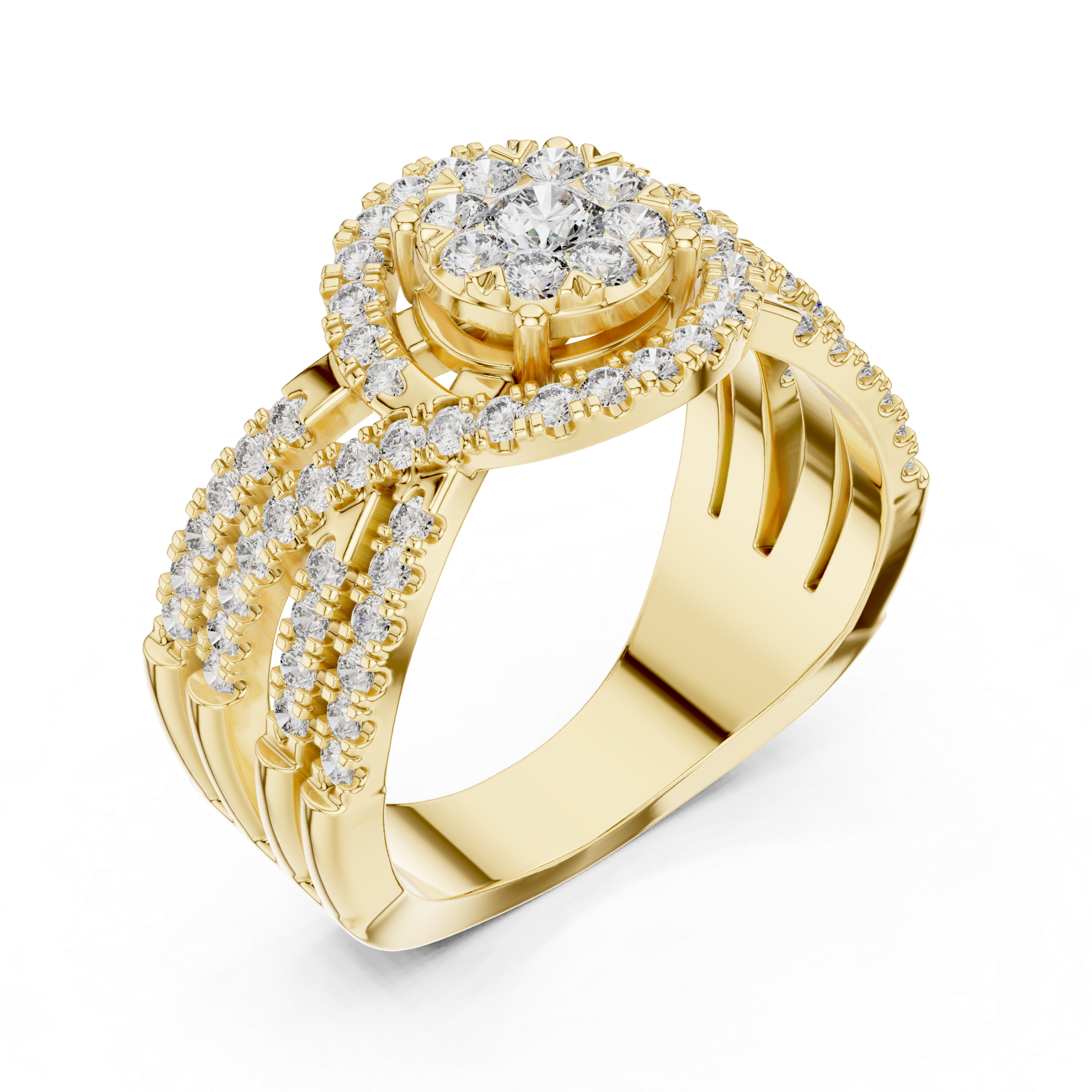 Hinged cuff bracelet with textured surface.
