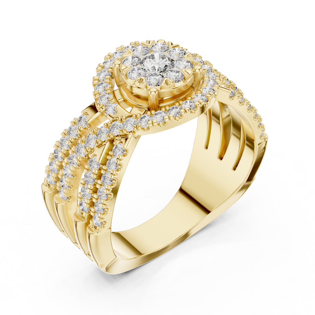 Hinged cuff bracelet with textured surface.