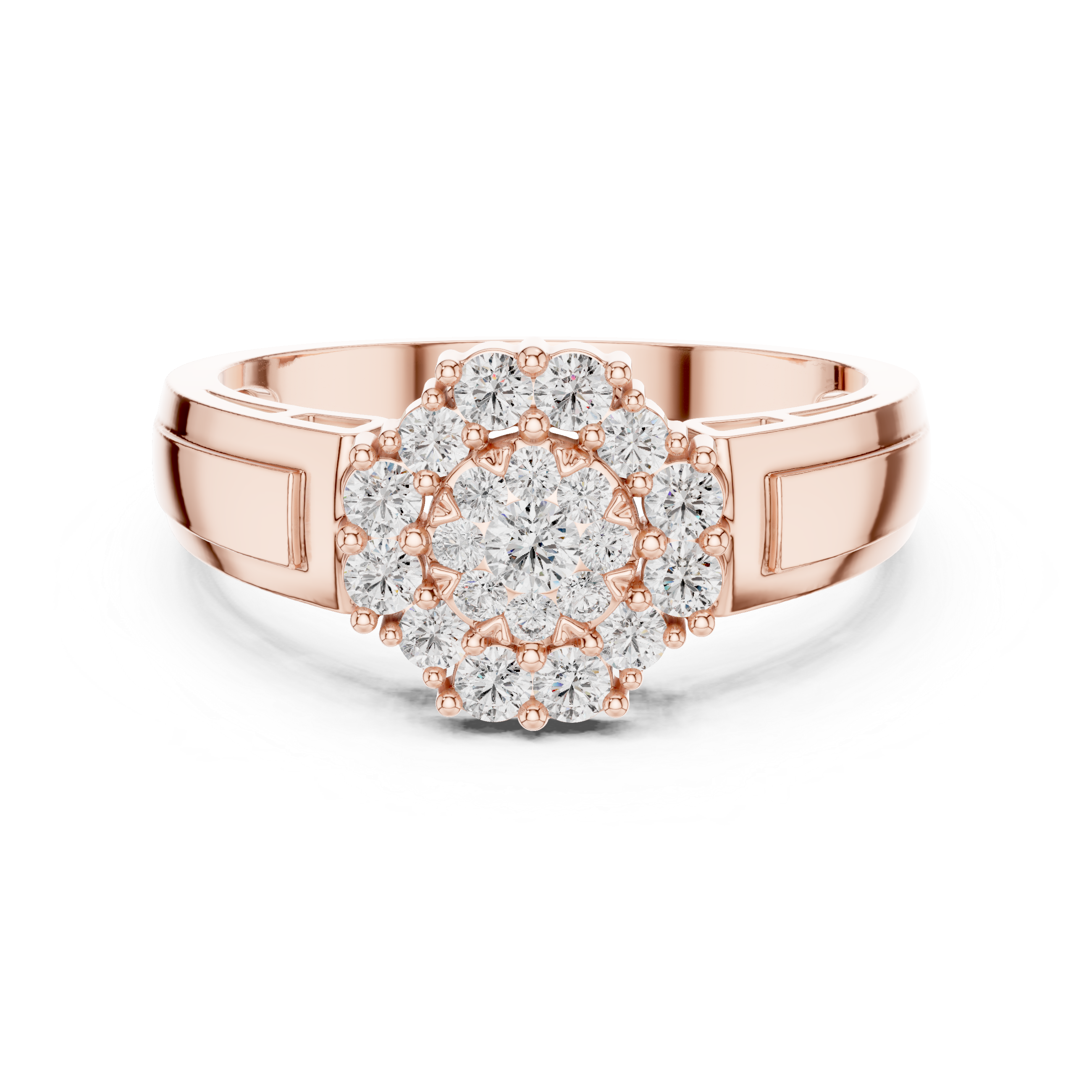 Open style ring with dual metal ends.