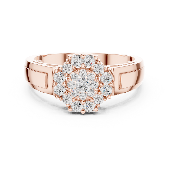 Open style ring with dual metal ends.