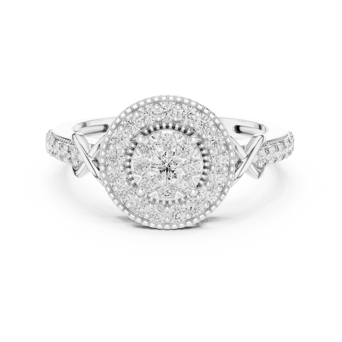 Anniversary band with gemstone detailing.
