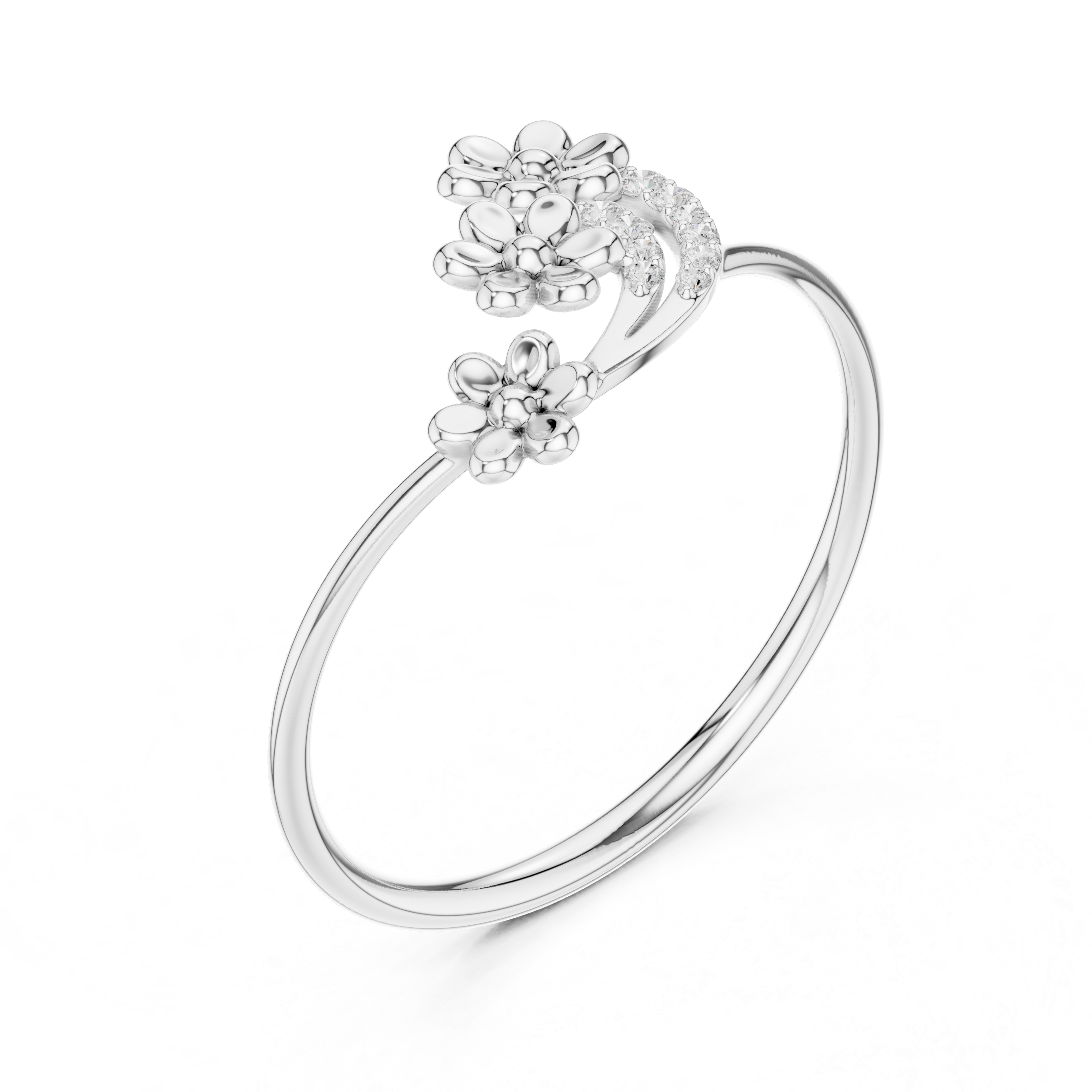 Elegant lab-grown diamond nose pin designed in polished gold with a brilliant round stone.
