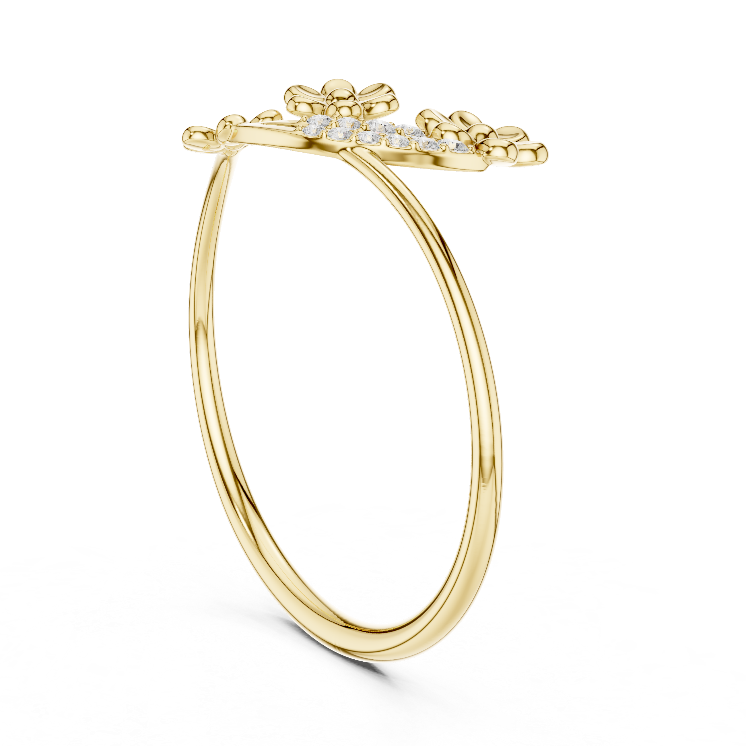 Classic nose ring featuring lab-grown diamond set in white gold for everyday wear.