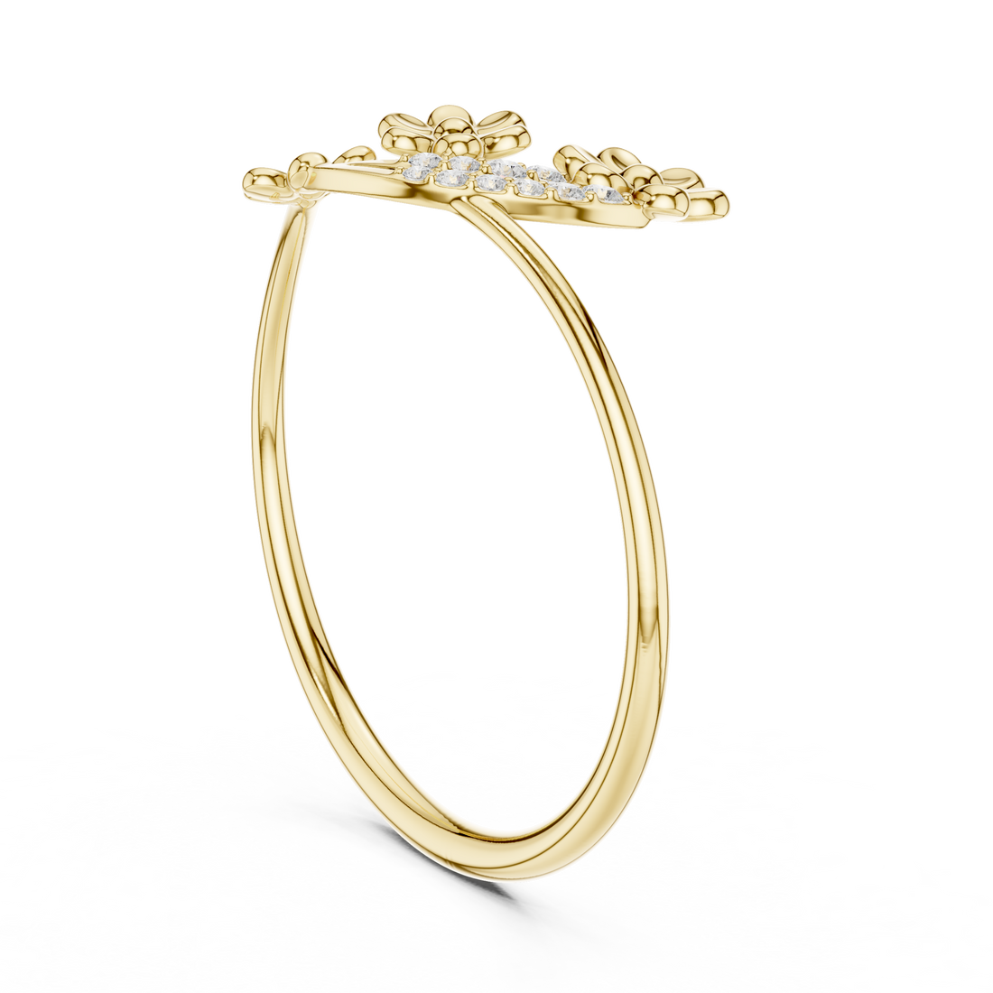 Classic nose ring featuring lab-grown diamond set in white gold for everyday wear.