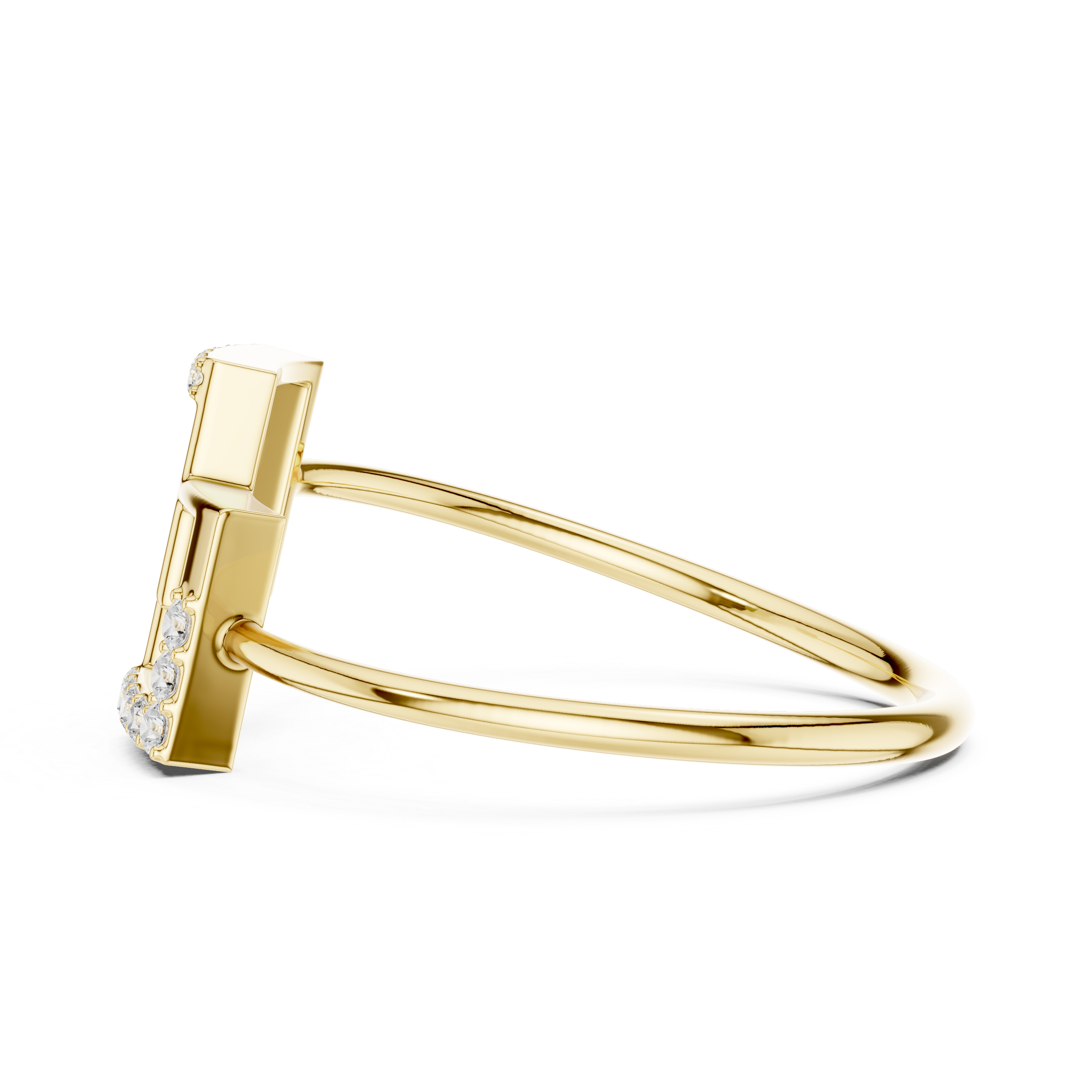 Traditional gold anklet featuring elegant chain links with sparkling diamond details.