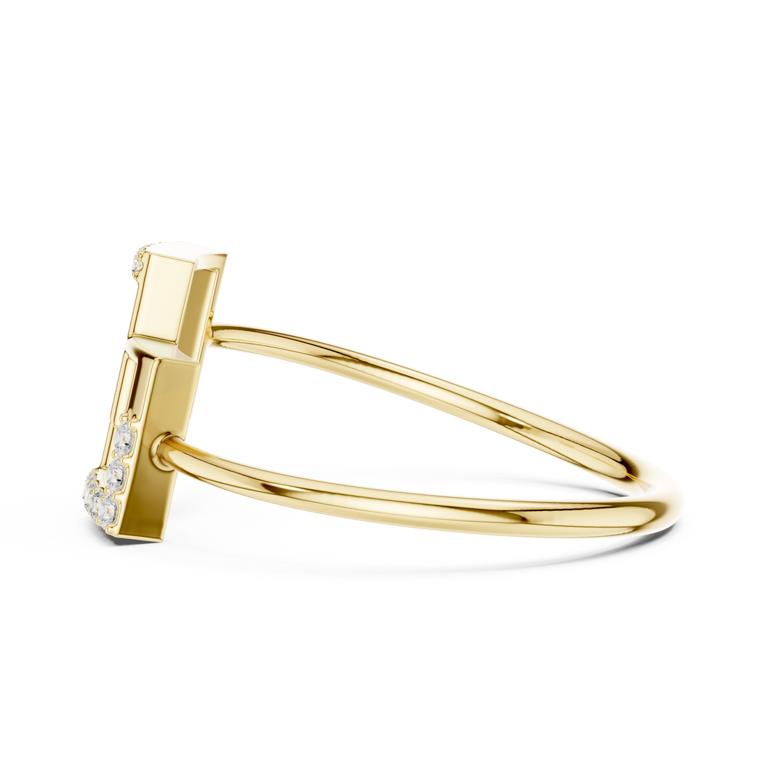 Traditional gold anklet featuring elegant chain links with sparkling diamond details.