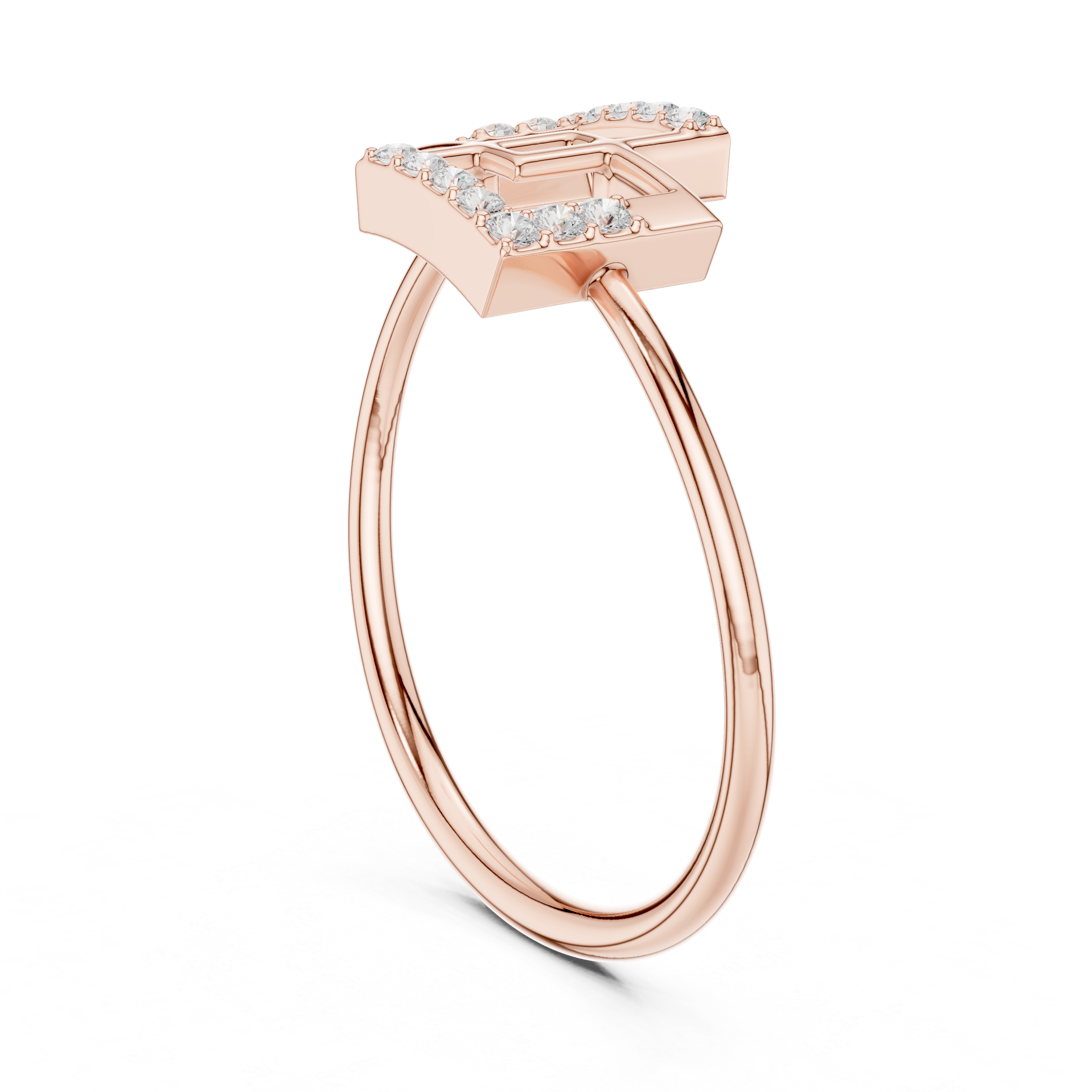 Elegant rose gold anklet crafted with refined diamond embellishments.