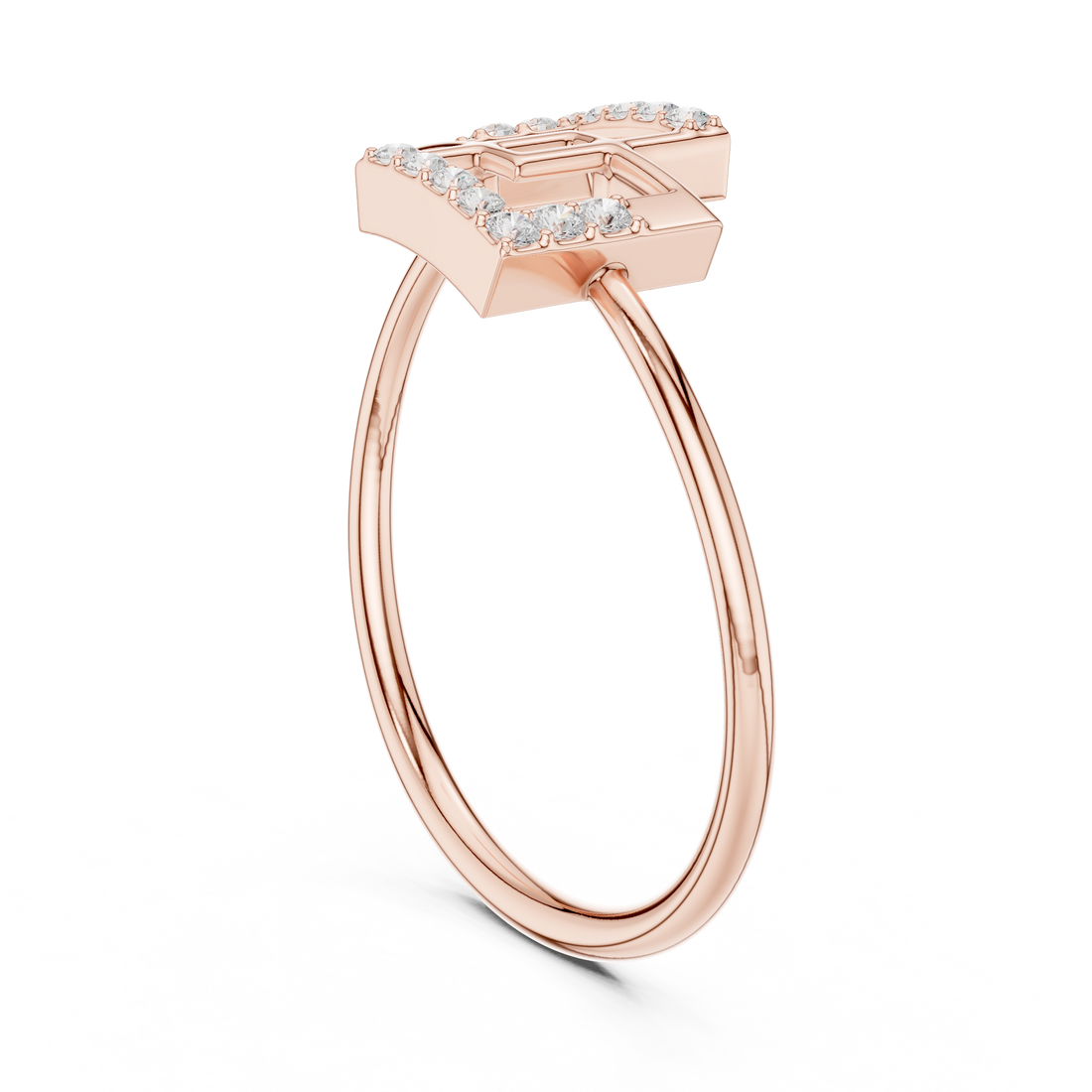 Elegant rose gold anklet crafted with refined diamond embellishments.