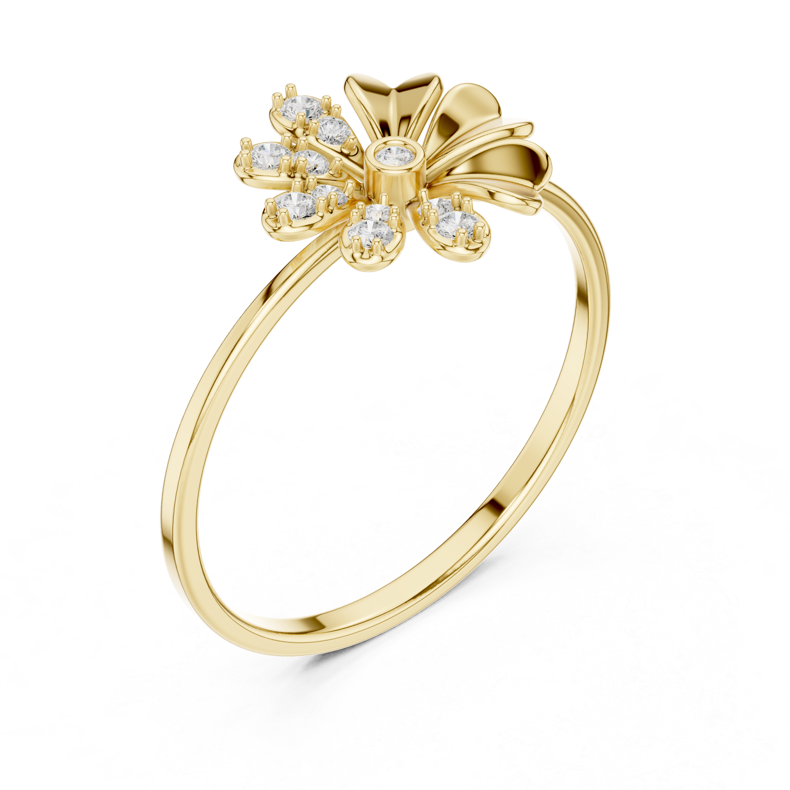 Classic bridal jewellery set designed with delicate floral diamond patterns.