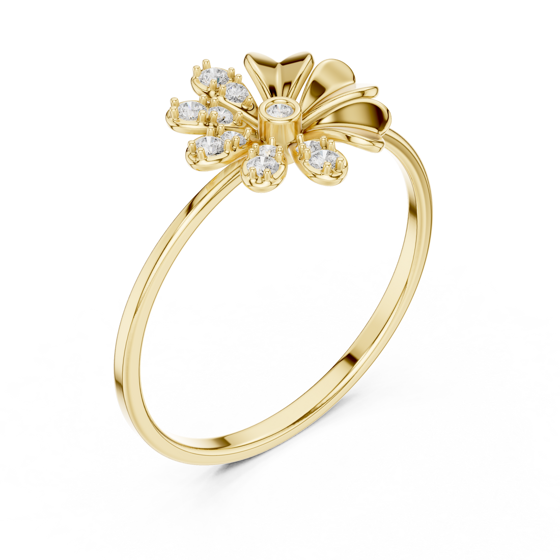 Classic bridal jewellery set designed with delicate floral diamond patterns.