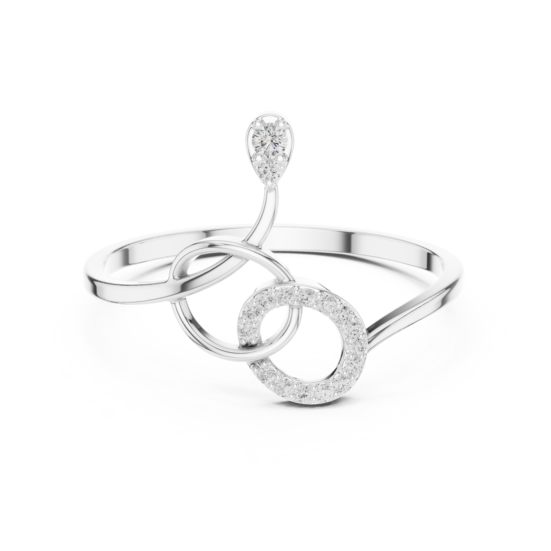 Traditional toe ring crafted in silver tone with smooth polished finish.