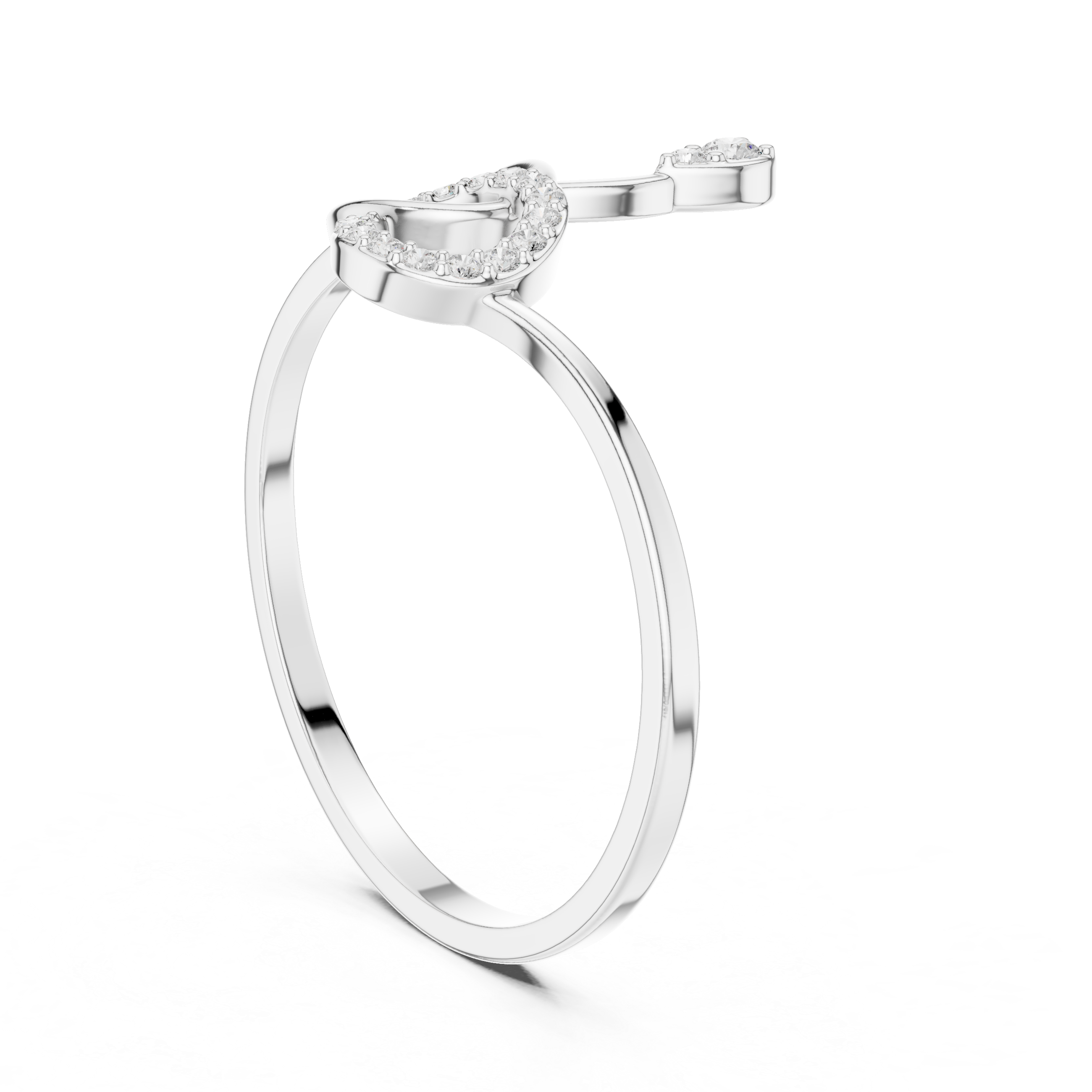 Decorative diamond brooch featuring geometric pattern in white gold finish.