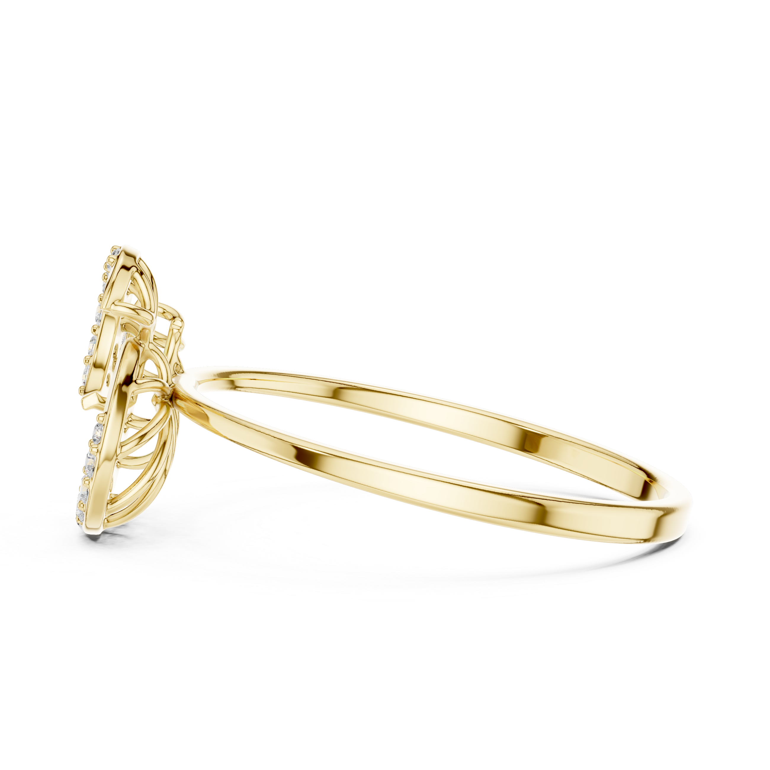 Minimalist chain bracelet crafted in polished gold with subtle diamond accents.