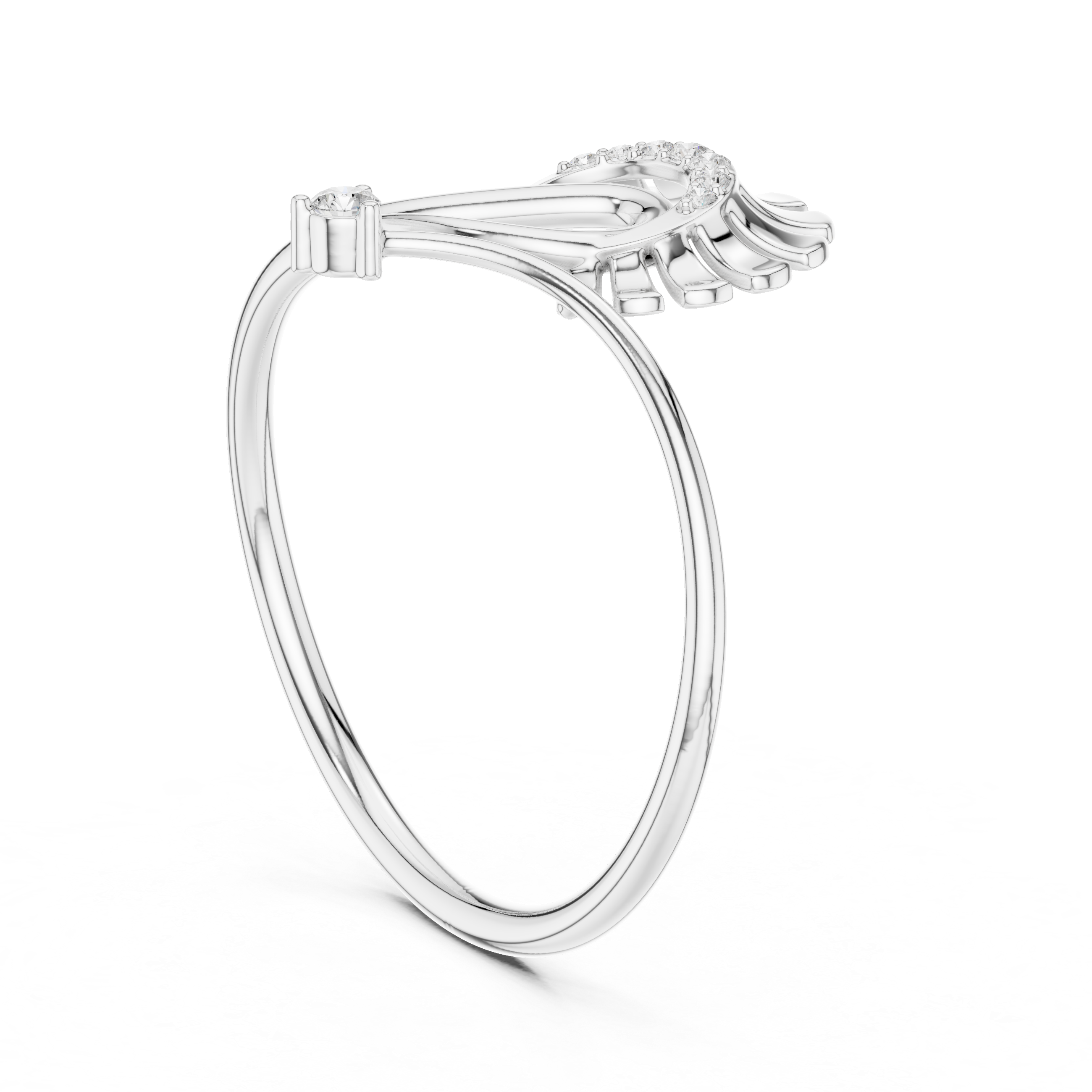 Small lab-grown diamond hoop earrings in polished yellow gold.
