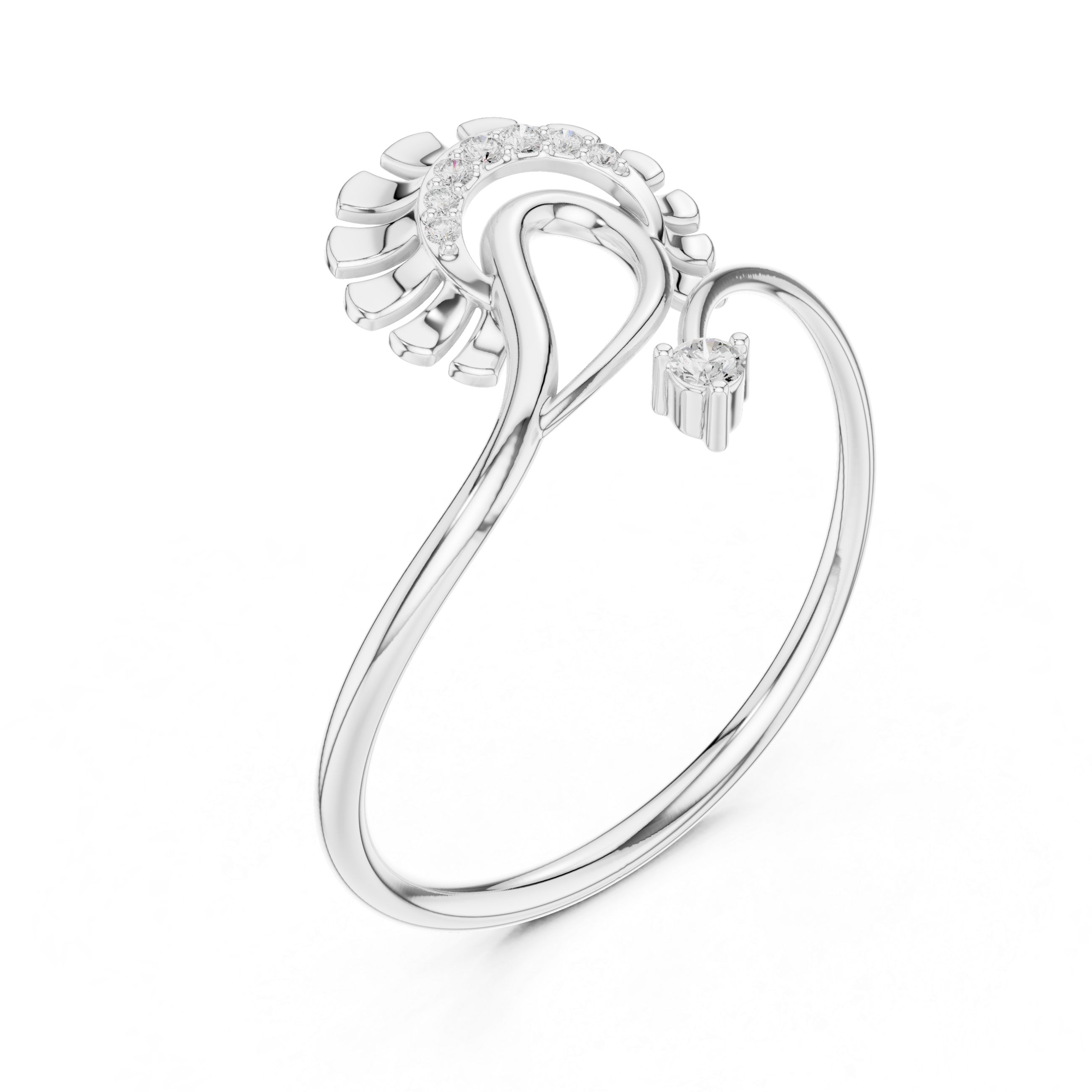 Stylish drop diamond earrings in elegant rose gold setting.