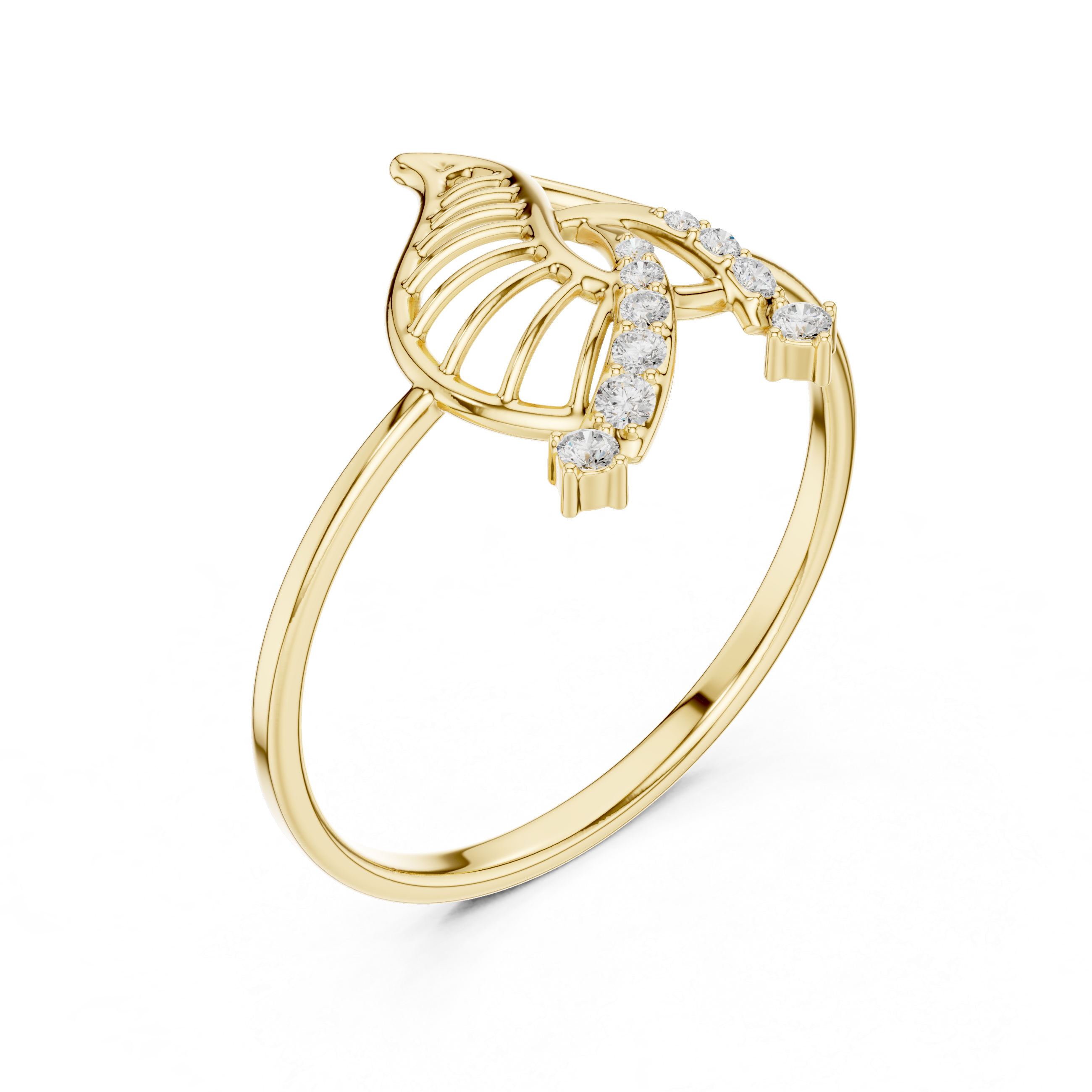 Classic gold chain necklace with sparkling diamond charm.