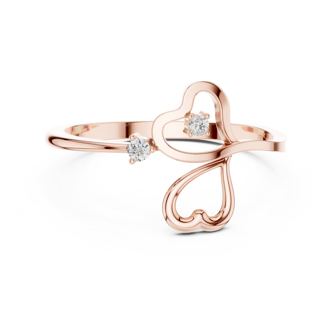 Classic gold nose hoop with small diamond accent.