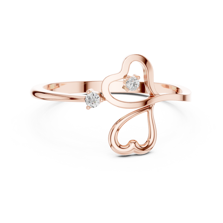 Classic gold nose hoop with small diamond accent.