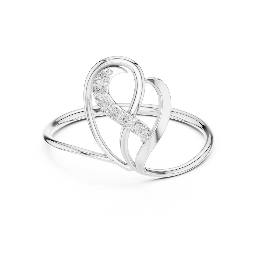 Floral brooch with carved petal-inspired design.
