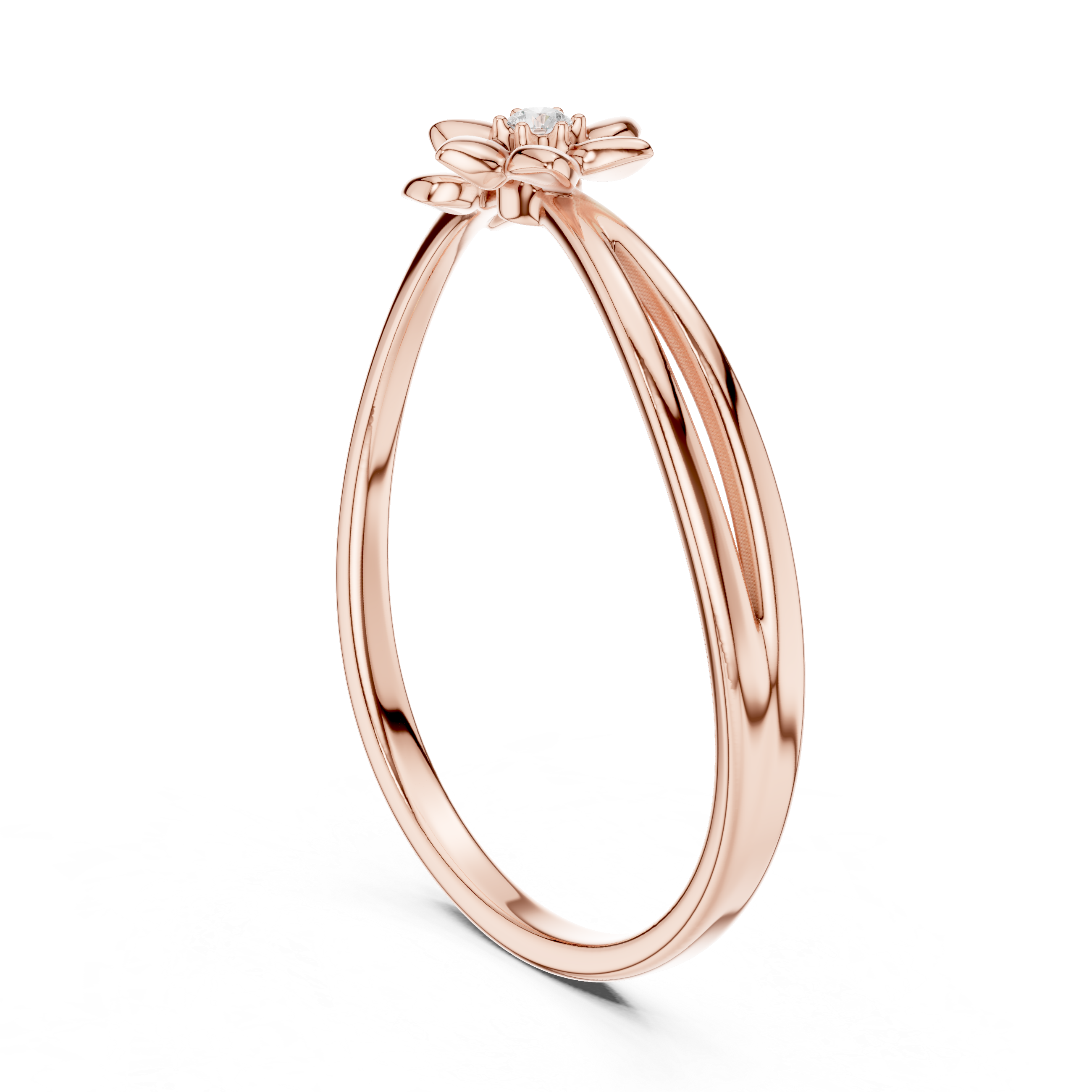 Halo cocktail ring with sparkling diamond border.