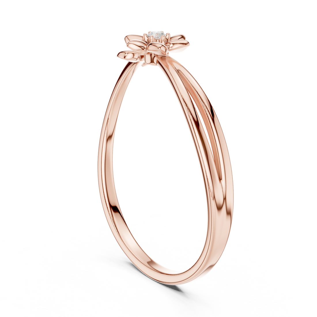 Halo cocktail ring with sparkling diamond border.