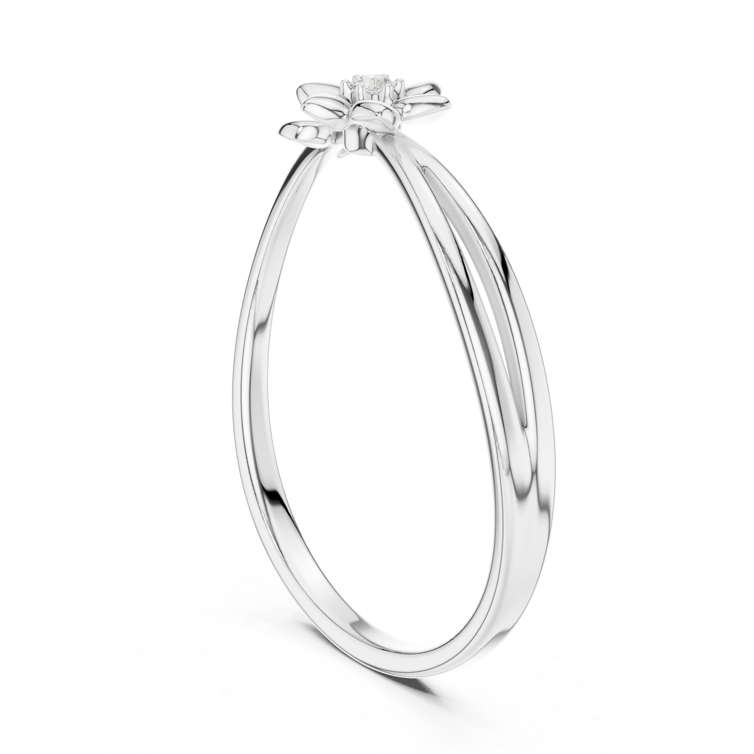 Sculptural ring with artistic modern design.