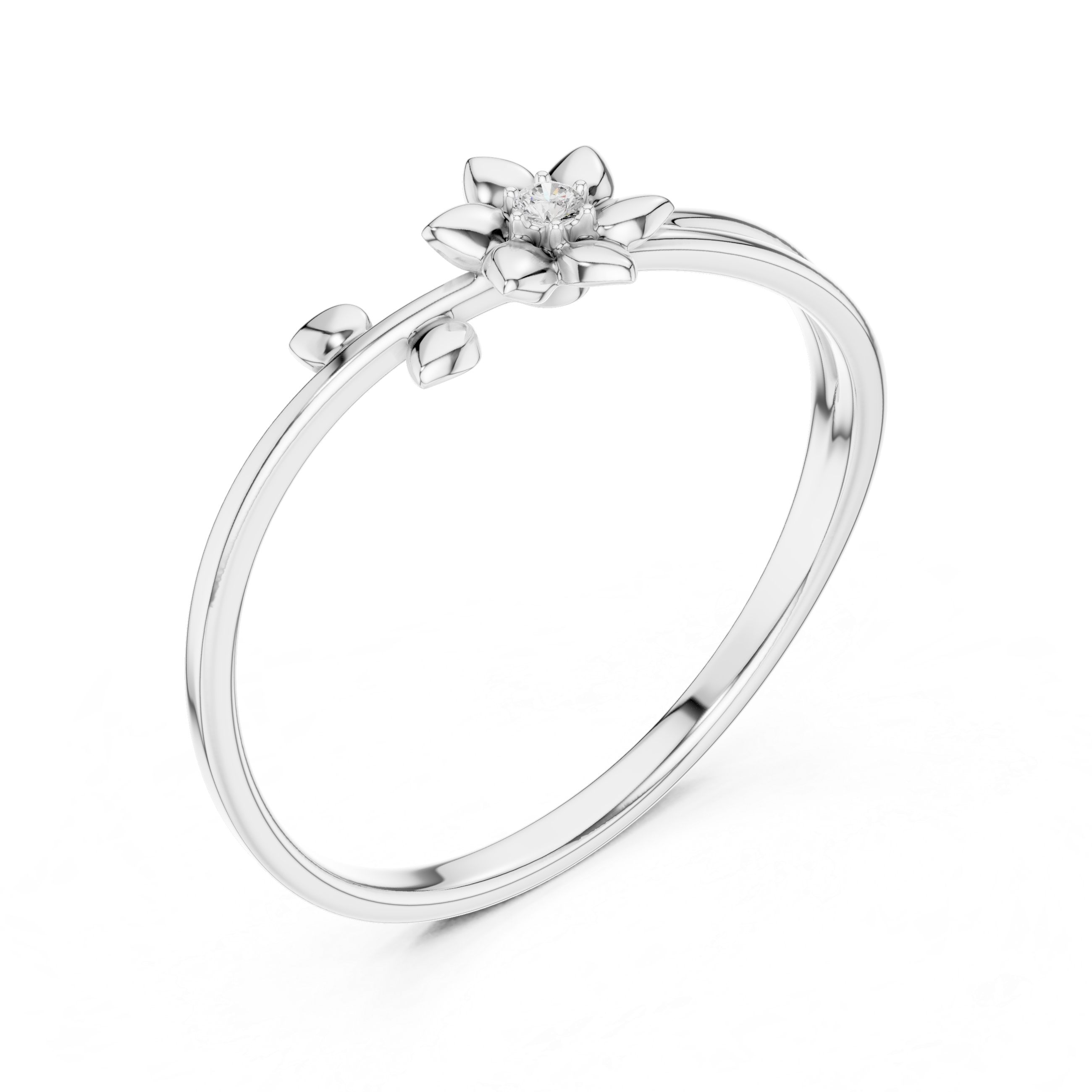 Open band ring with adjustable stylish structure.
