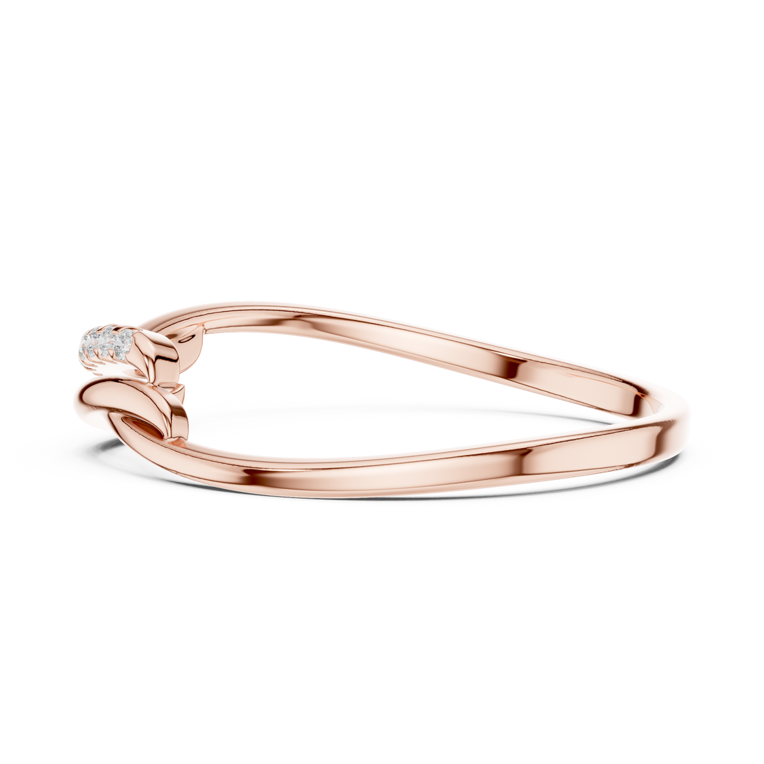 Minimal ear cuff with smooth polished finish.