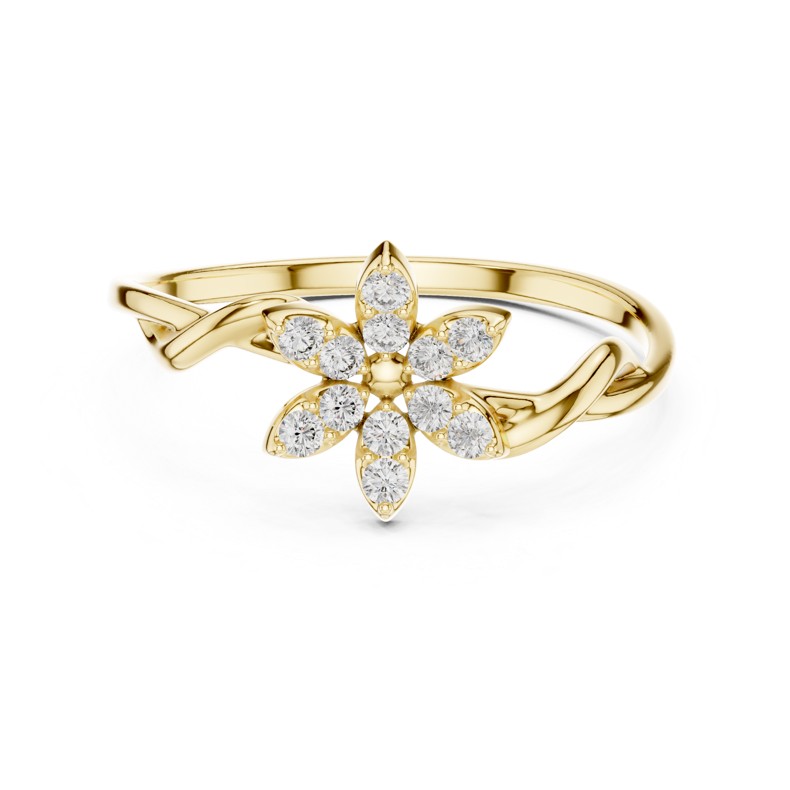 Stackable gold rings with slim polished bands.
