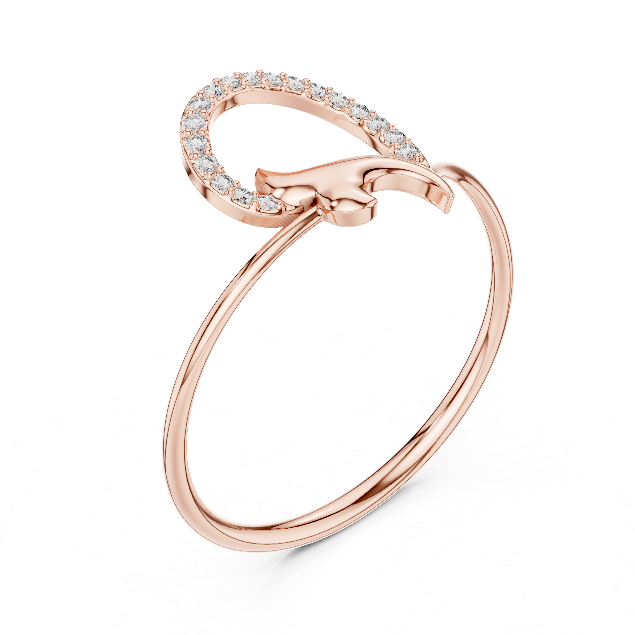 Promise ring with simple modern gold band.