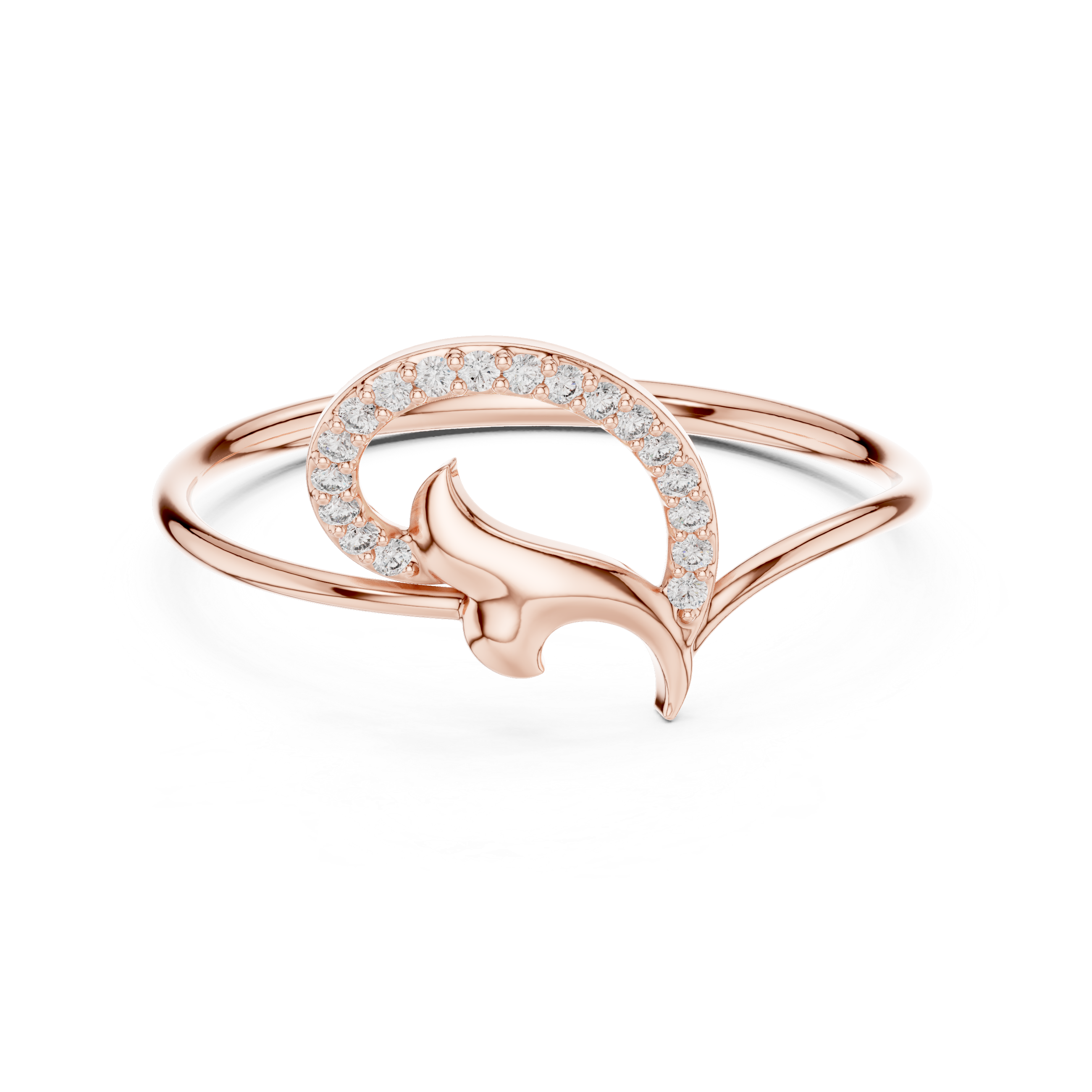 Eternity ring with continuous sparkling diamond row.