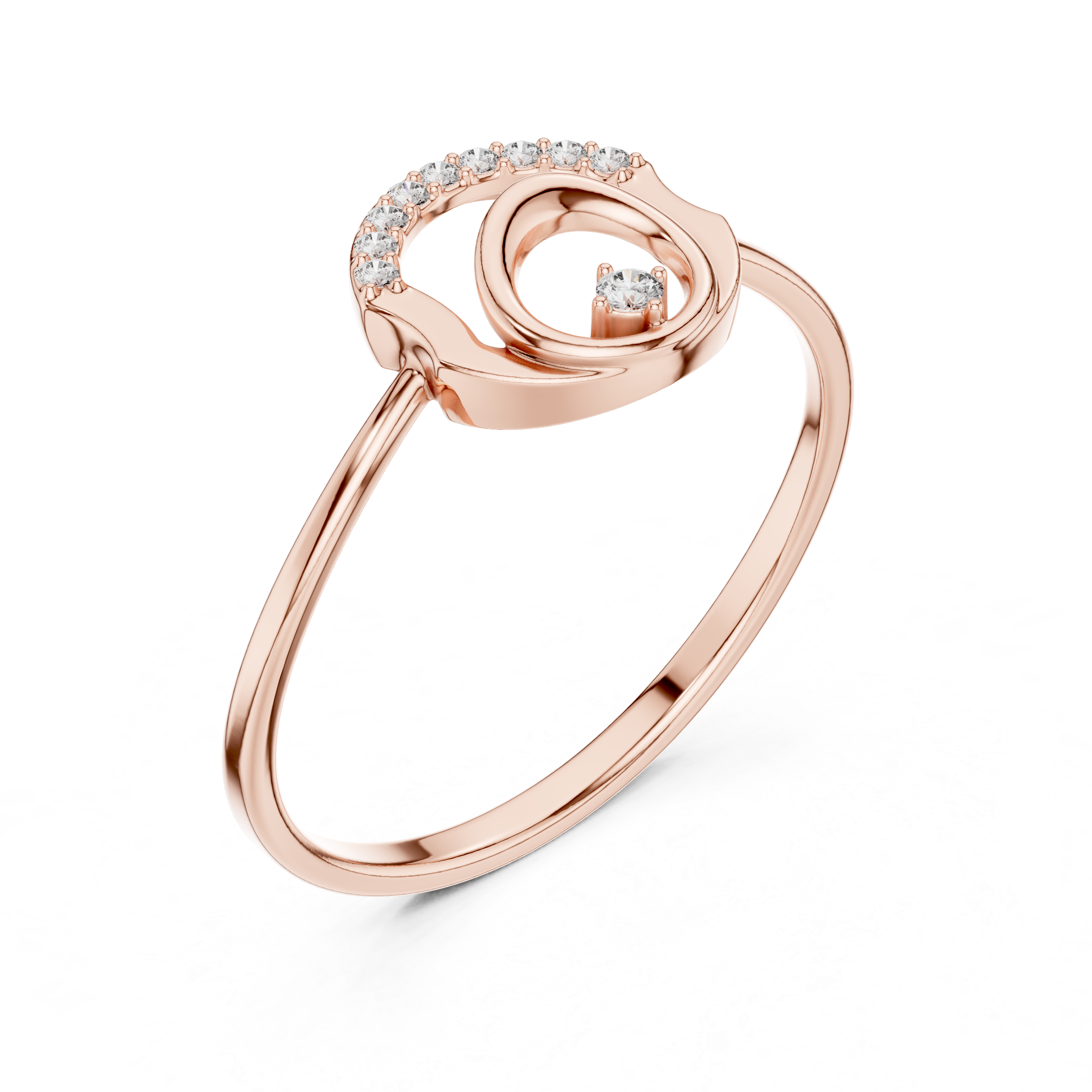 Glossy gold bangle with sleek modern polish.