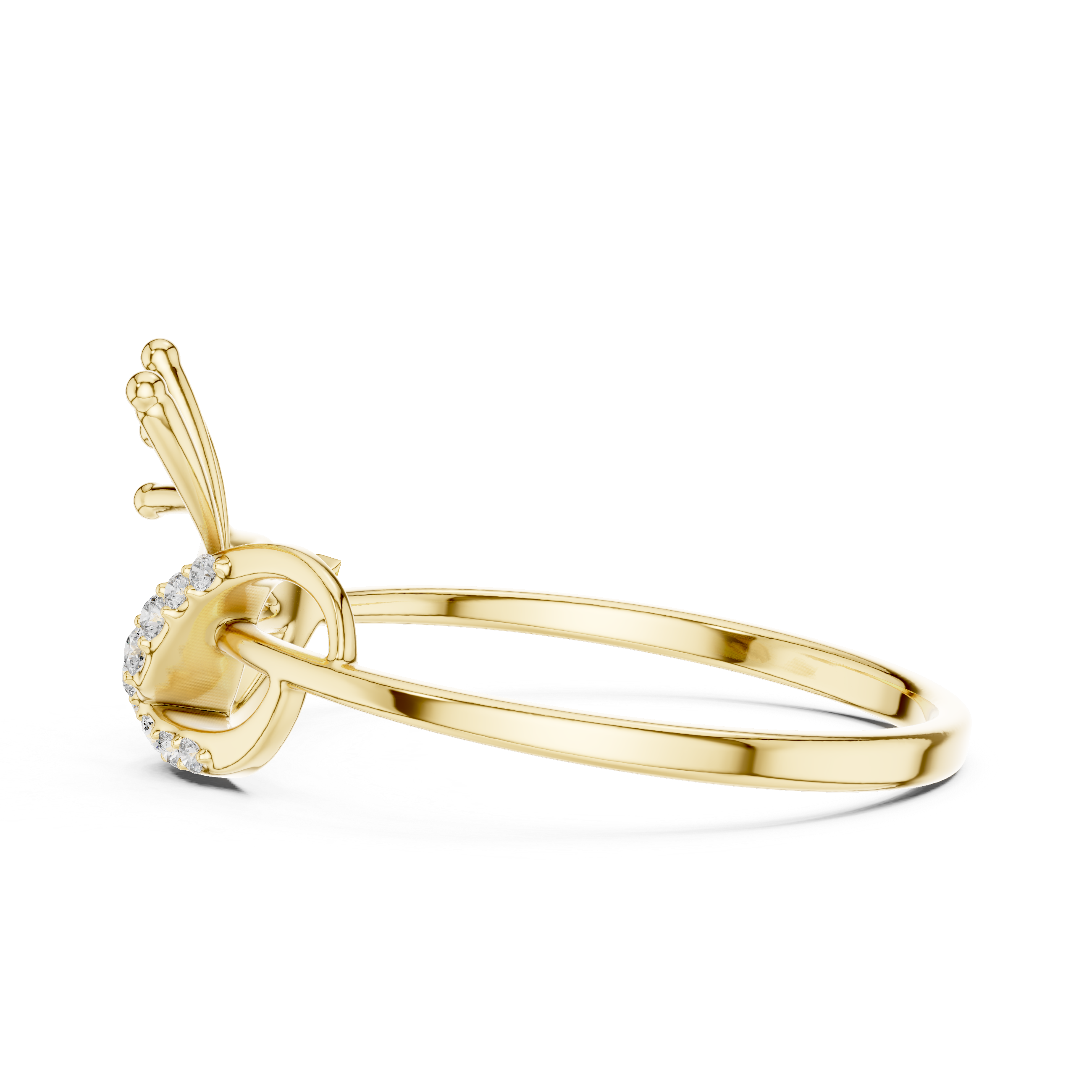 Smooth gemstone toe ring with bright shine.