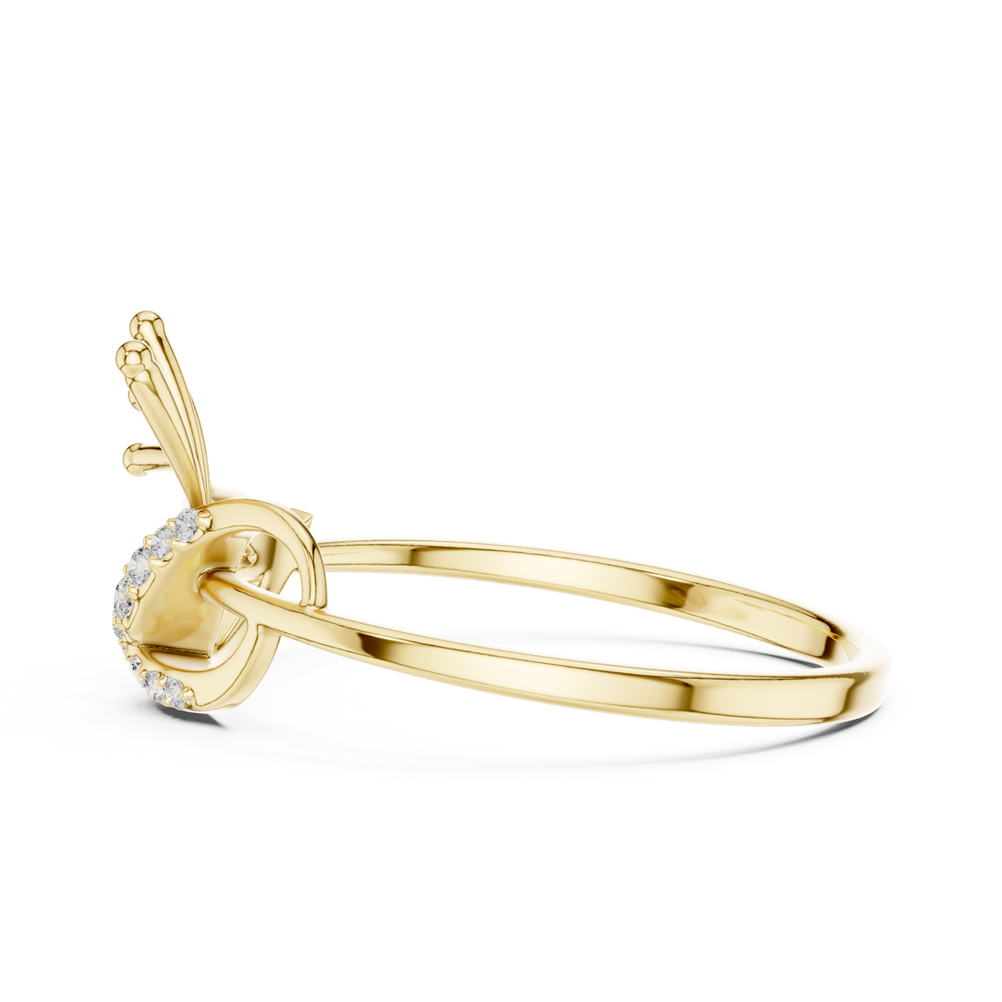 Smooth gemstone toe ring with bright shine.