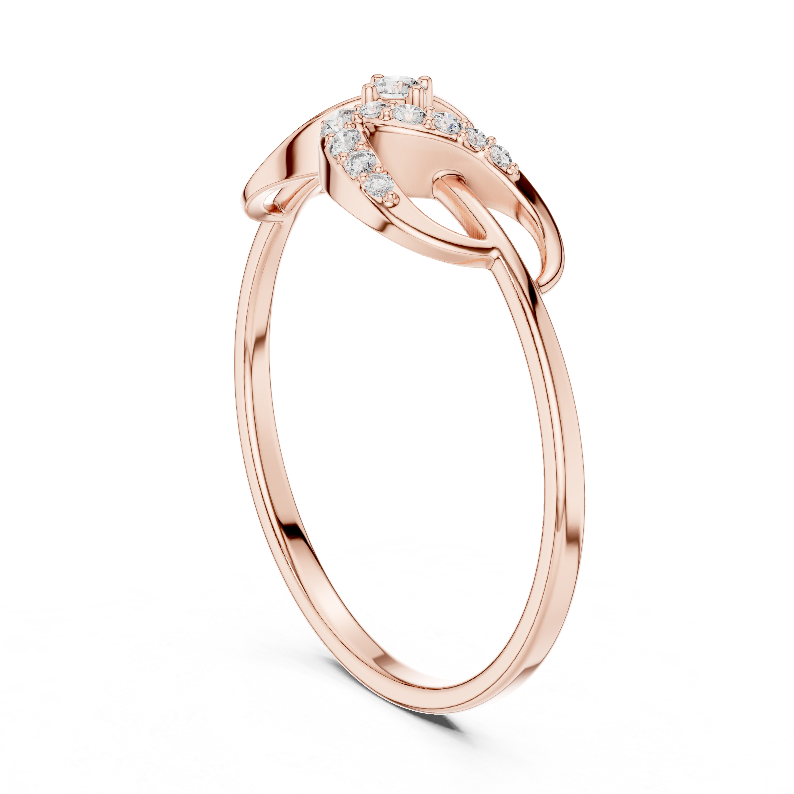 Floral engraved toe ring with decorative carving.