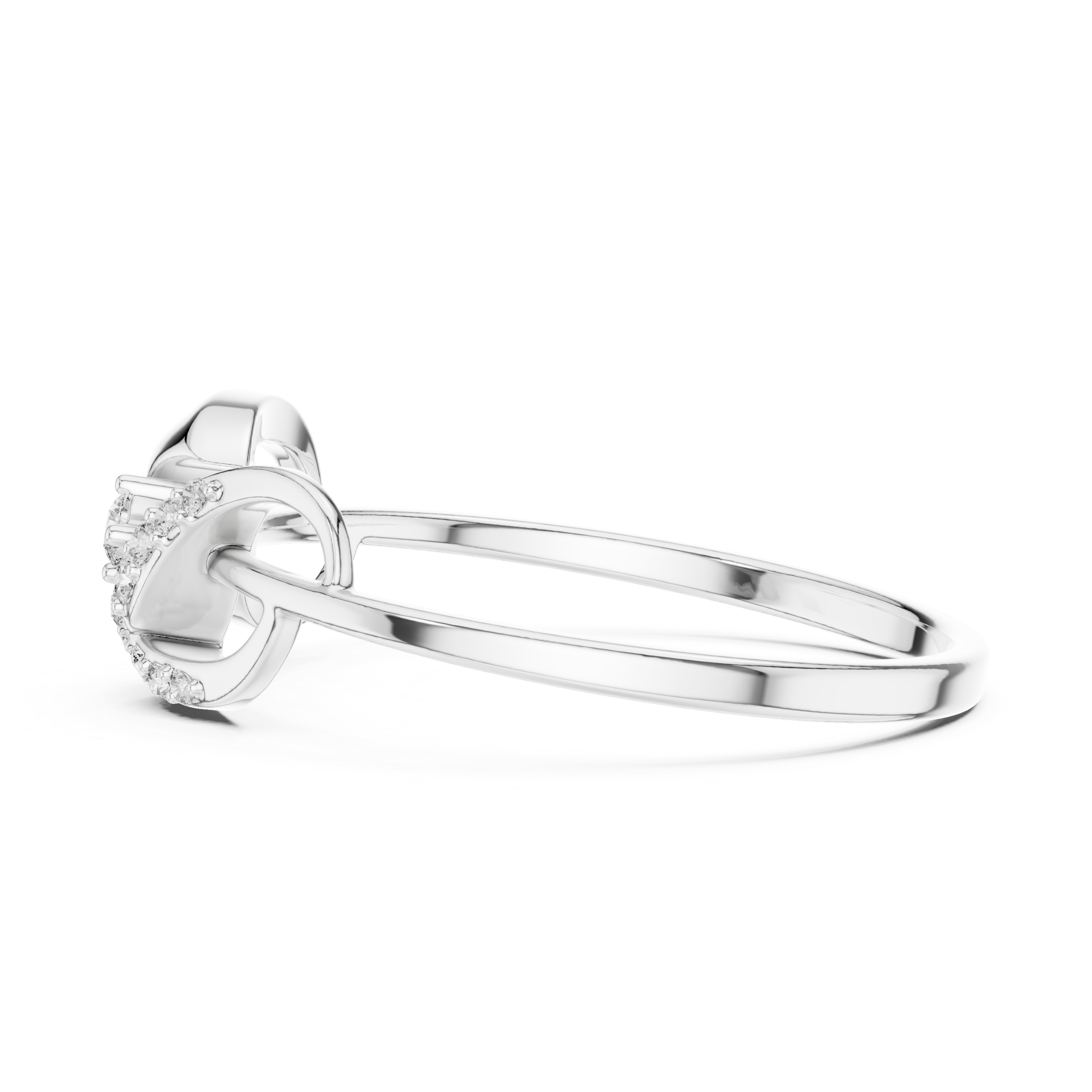 Floral brooch with carved petal-inspired design.