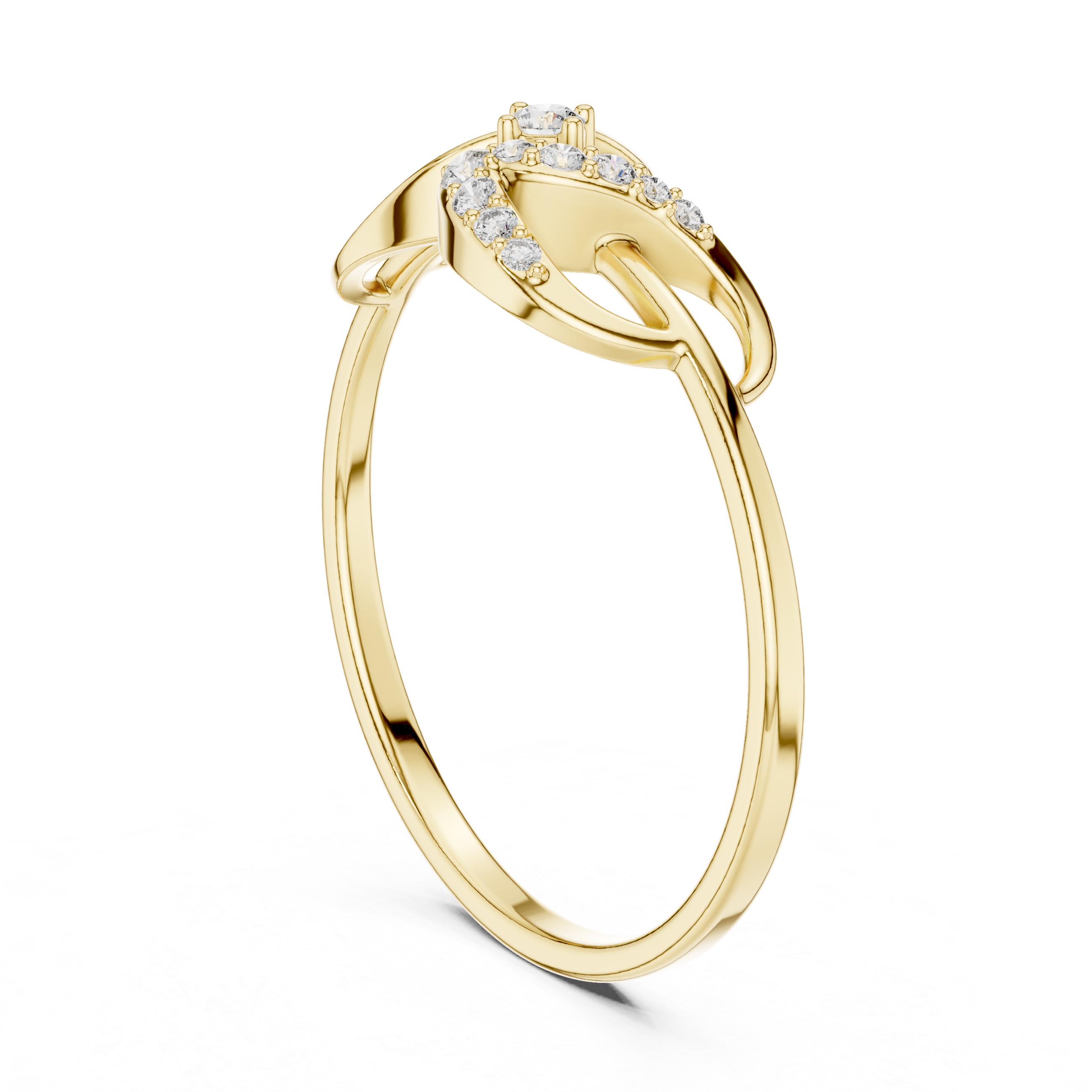 Diamond brooch with geometric decorative pattern.