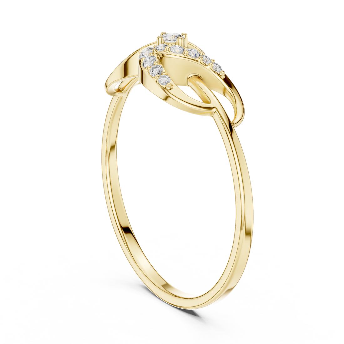 Diamond brooch with geometric decorative pattern.